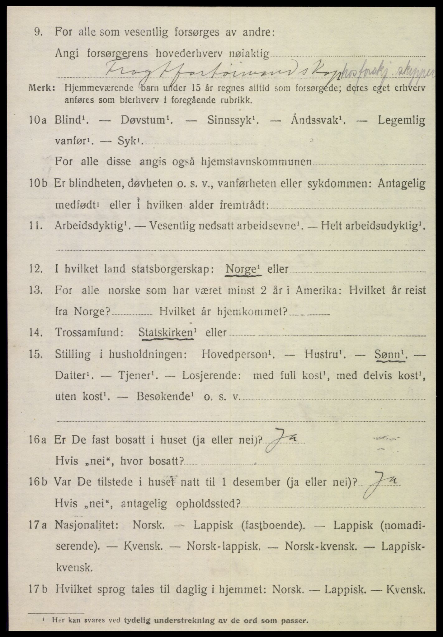 SAT, 1920 census for Otterøy, 1920, p. 1936