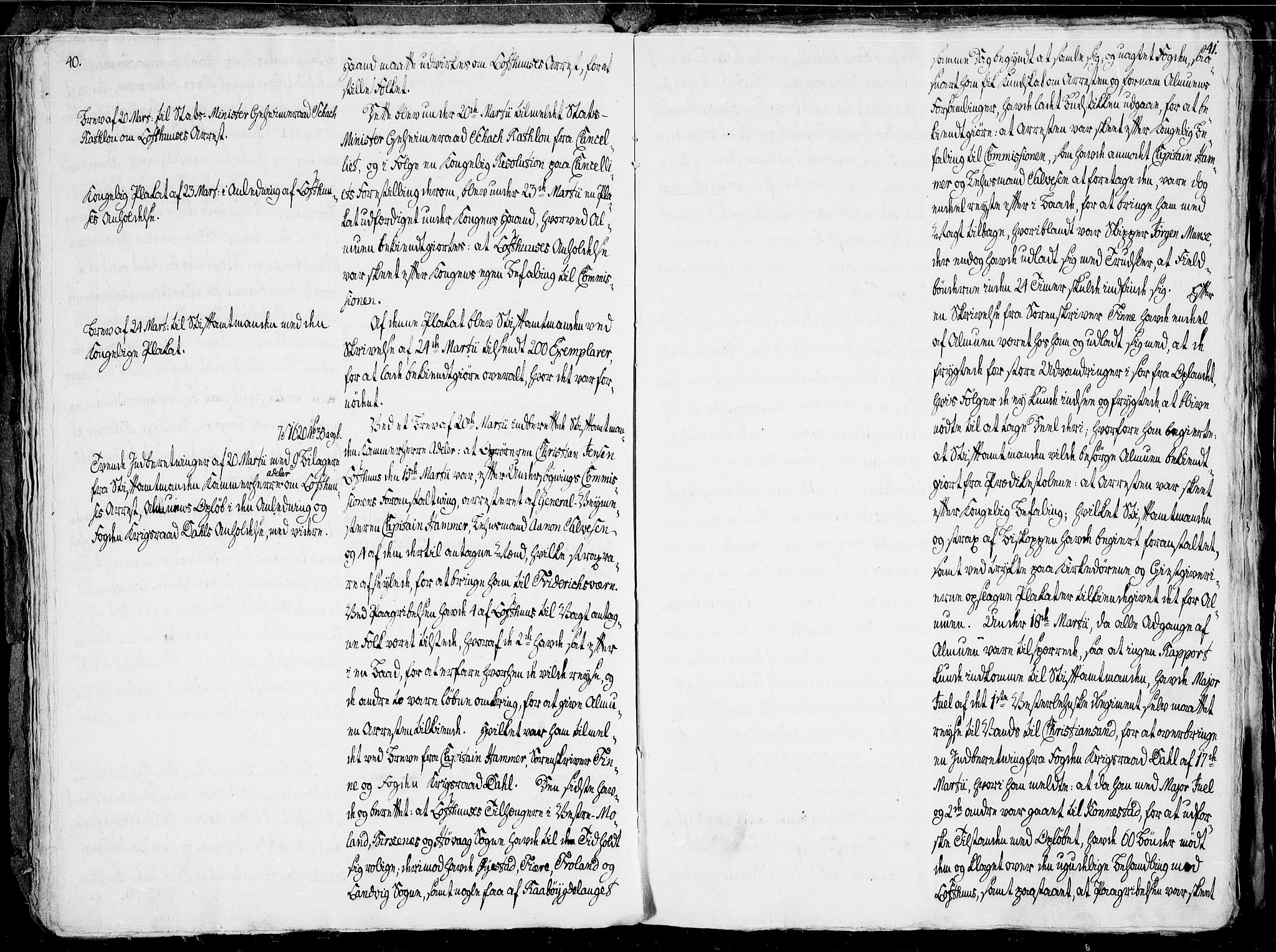 Danske Kanselli, Skapsaker, AV/RA-EA-4061/F/L0101: Skap 16, pakke 7 VII, 1787, p. 40-41
