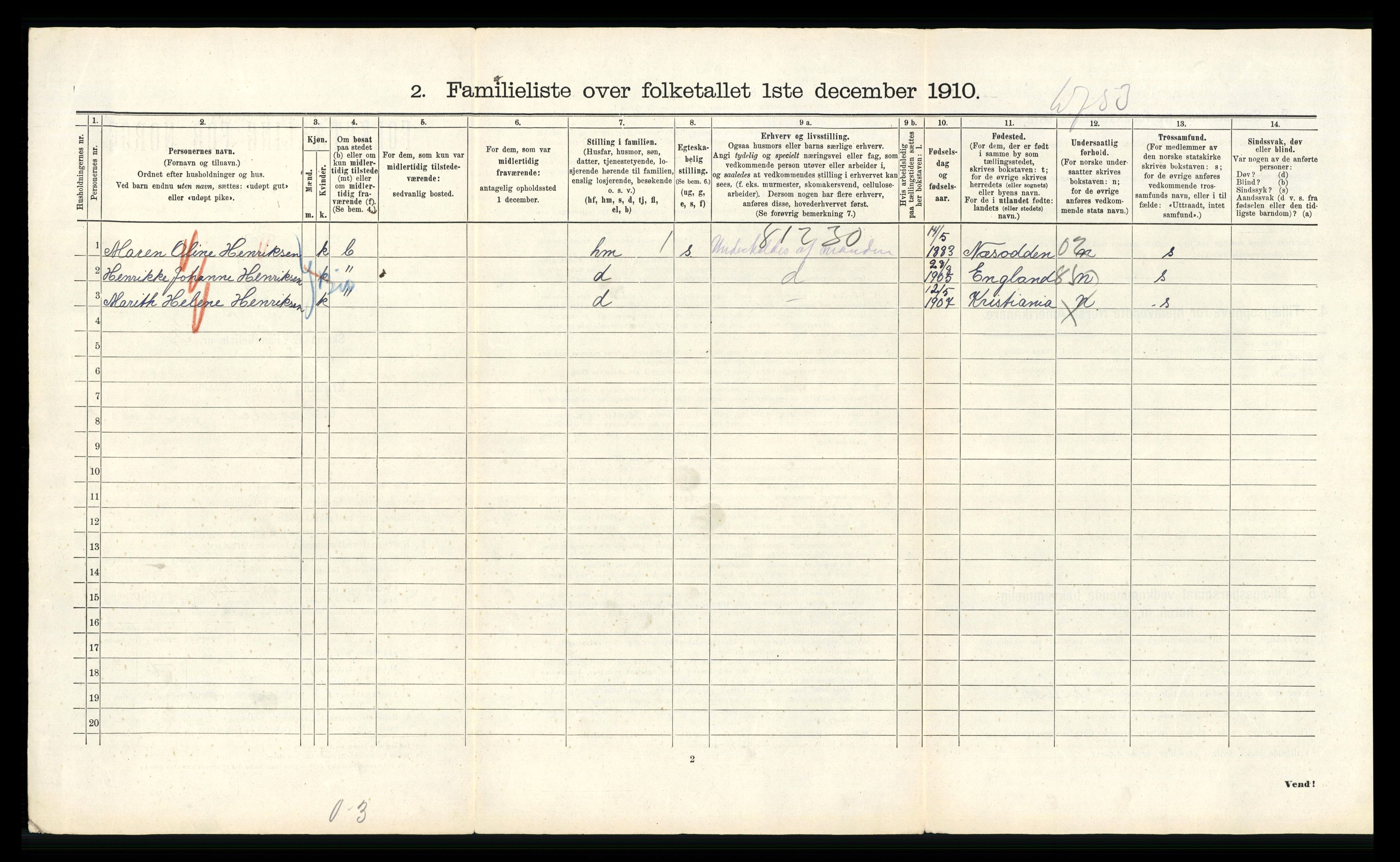 RA, 1910 census for Kristiania, 1910, p. 63180