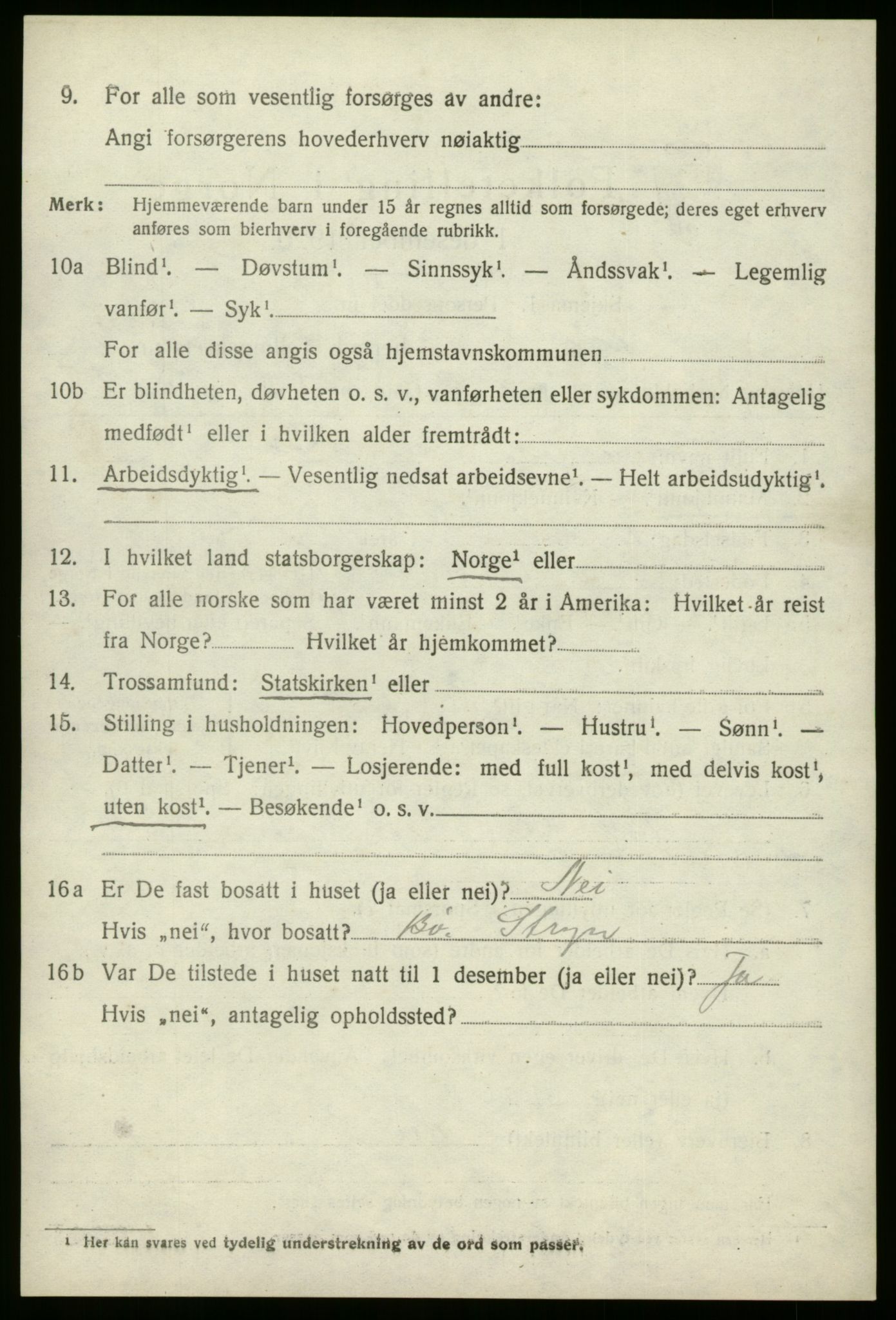 SAB, 1920 census for Stryn, 1920, p. 5513