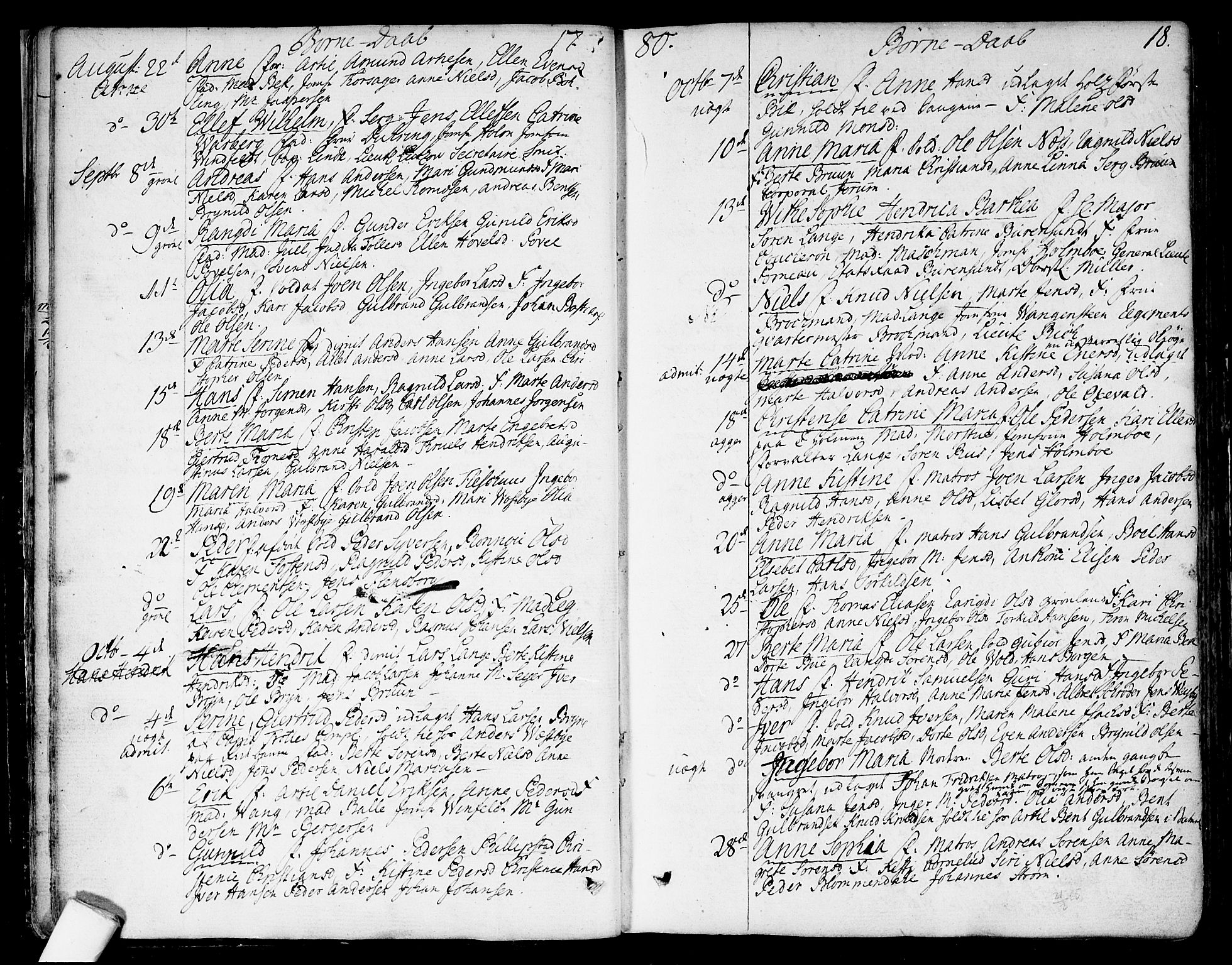 Garnisonsmenigheten Kirkebøker, SAO/A-10846/F/Fa/L0003: Parish register (official) no. 3, 1777-1809, p. 18