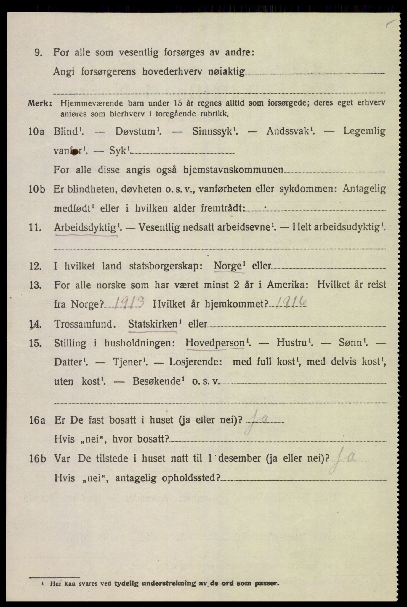 SAK, 1920 census for Spangereid, 1920, p. 1522