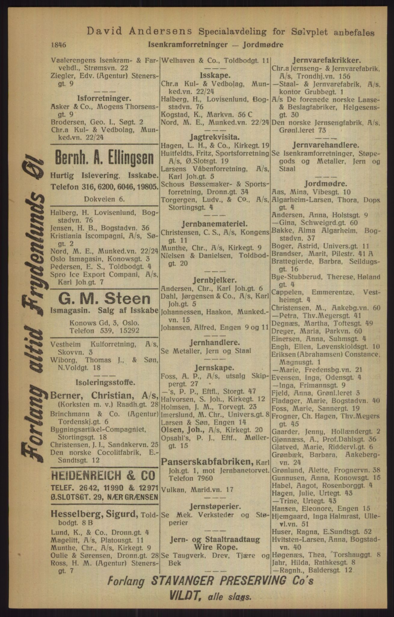 Kristiania/Oslo adressebok, PUBL/-, 1915, p. 1846