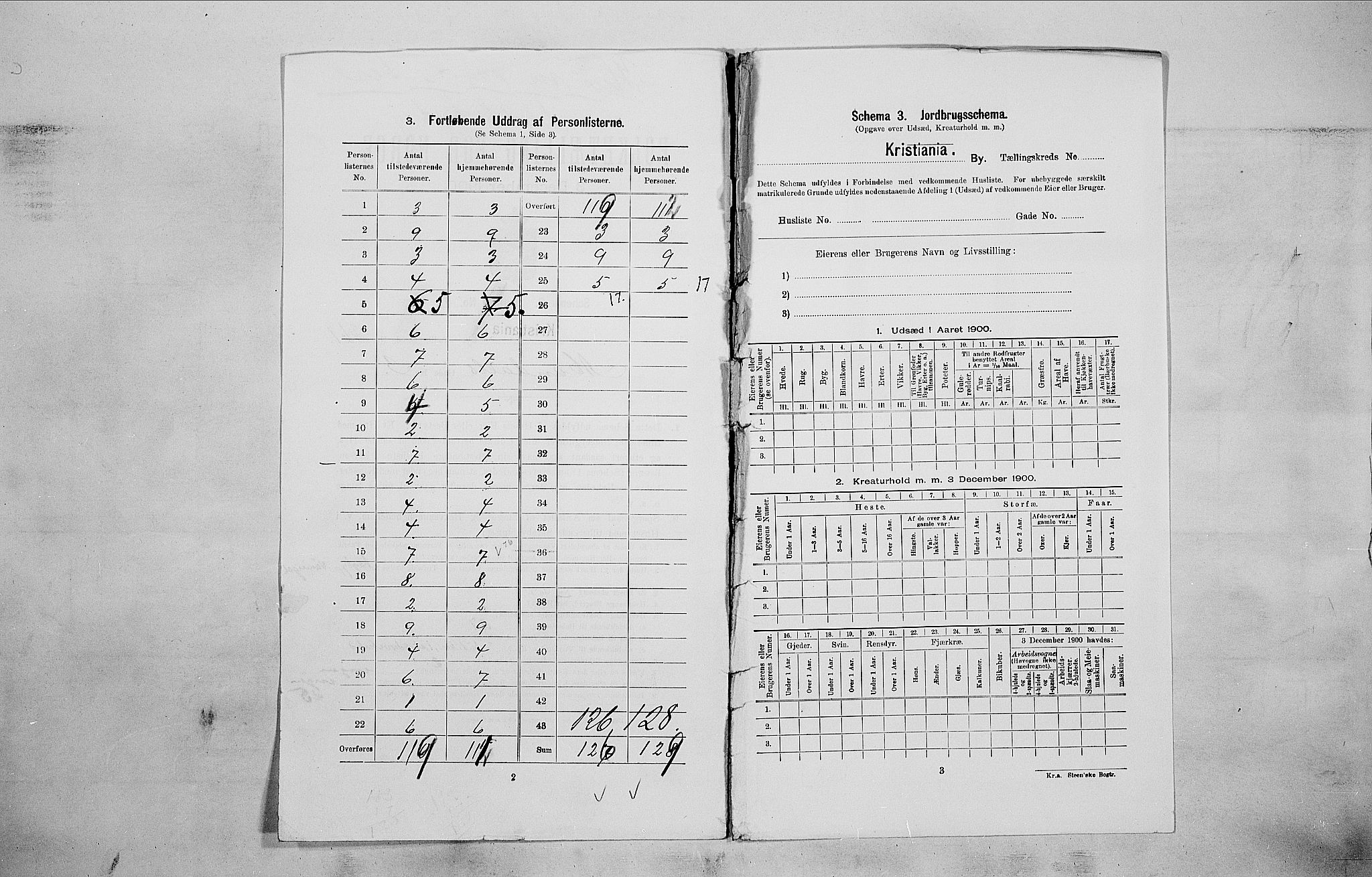 SAO, 1900 census for Kristiania, 1900, p. 54495