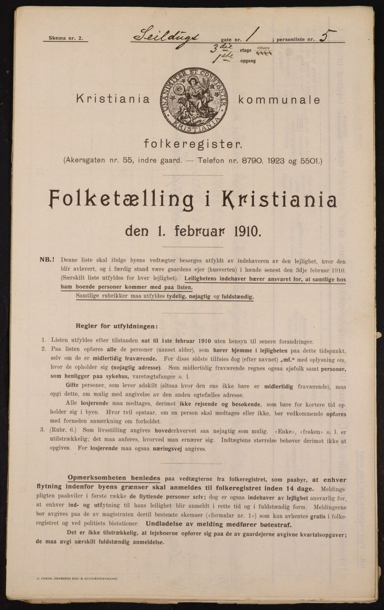 OBA, Municipal Census 1910 for Kristiania, 1910, p. 89618