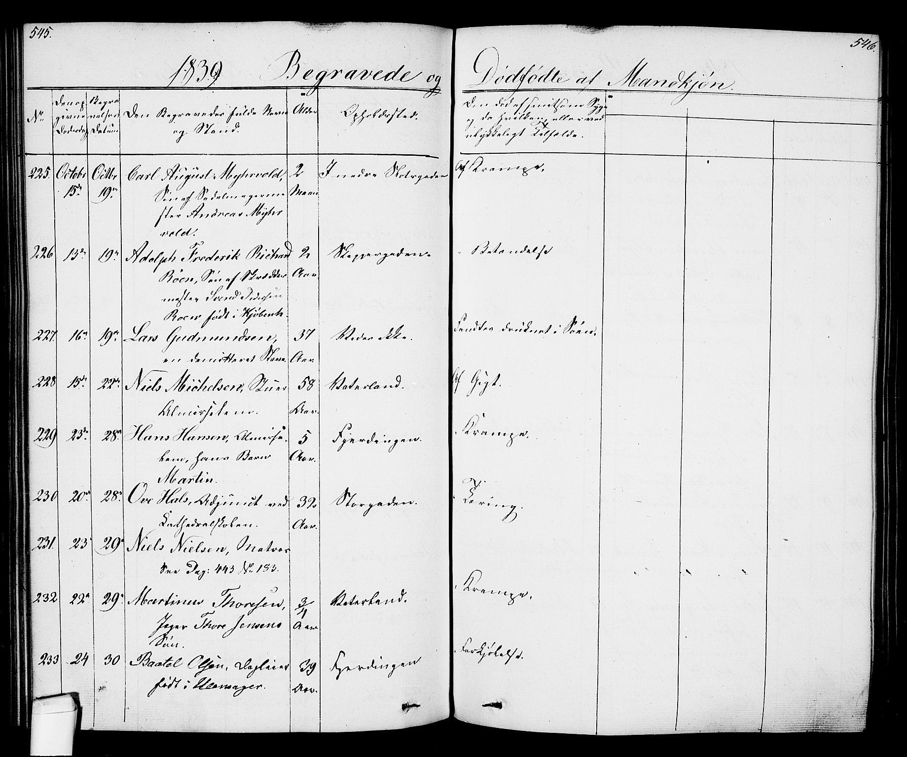 Oslo domkirke Kirkebøker, AV/SAO-A-10752/F/Fa/L0024: Parish register (official) no. 24, 1833-1846, p. 545-546