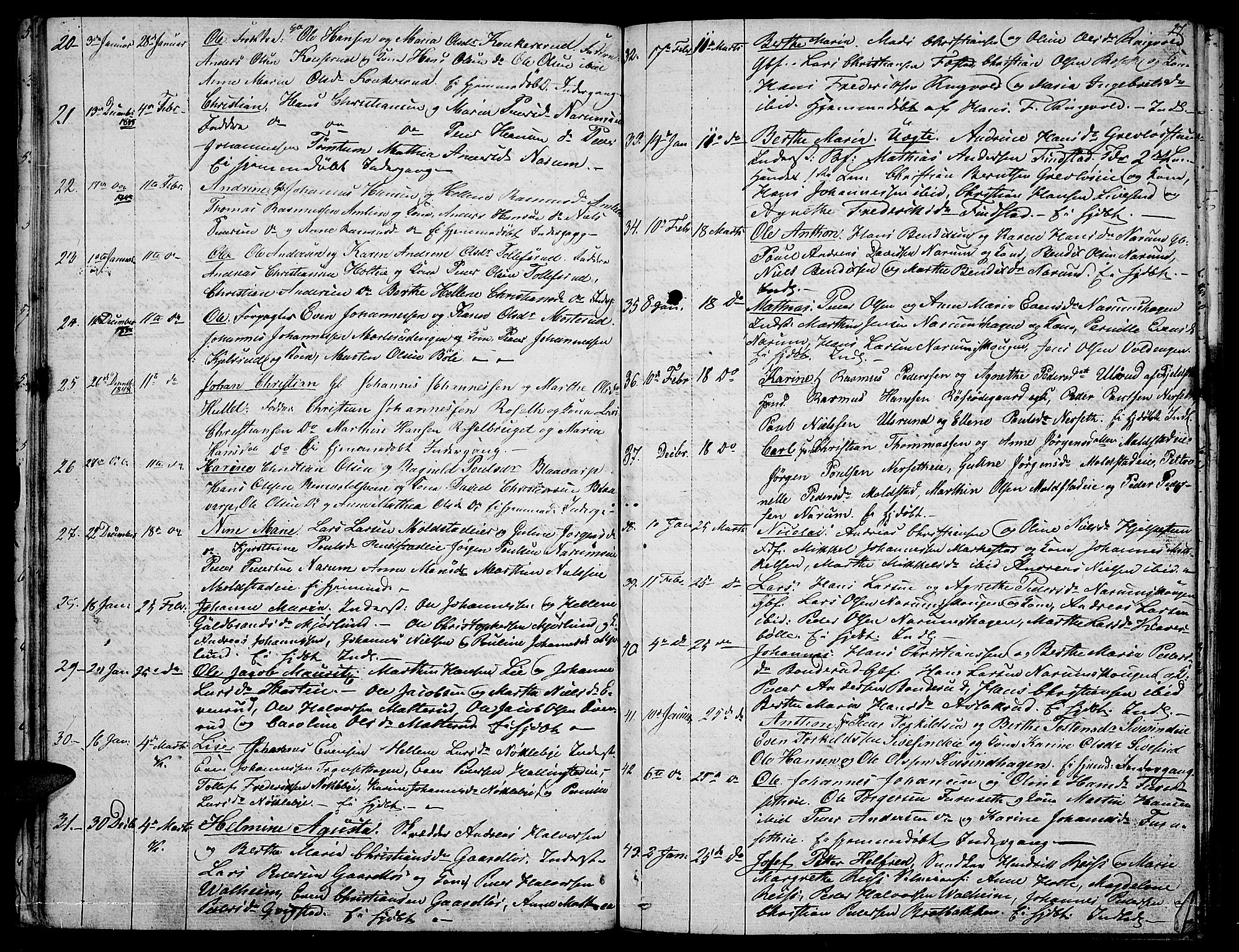 Vestre Toten prestekontor, SAH/PREST-108/H/Ha/Hab/L0003: Parish register (copy) no. 3, 1846-1854, p. 27