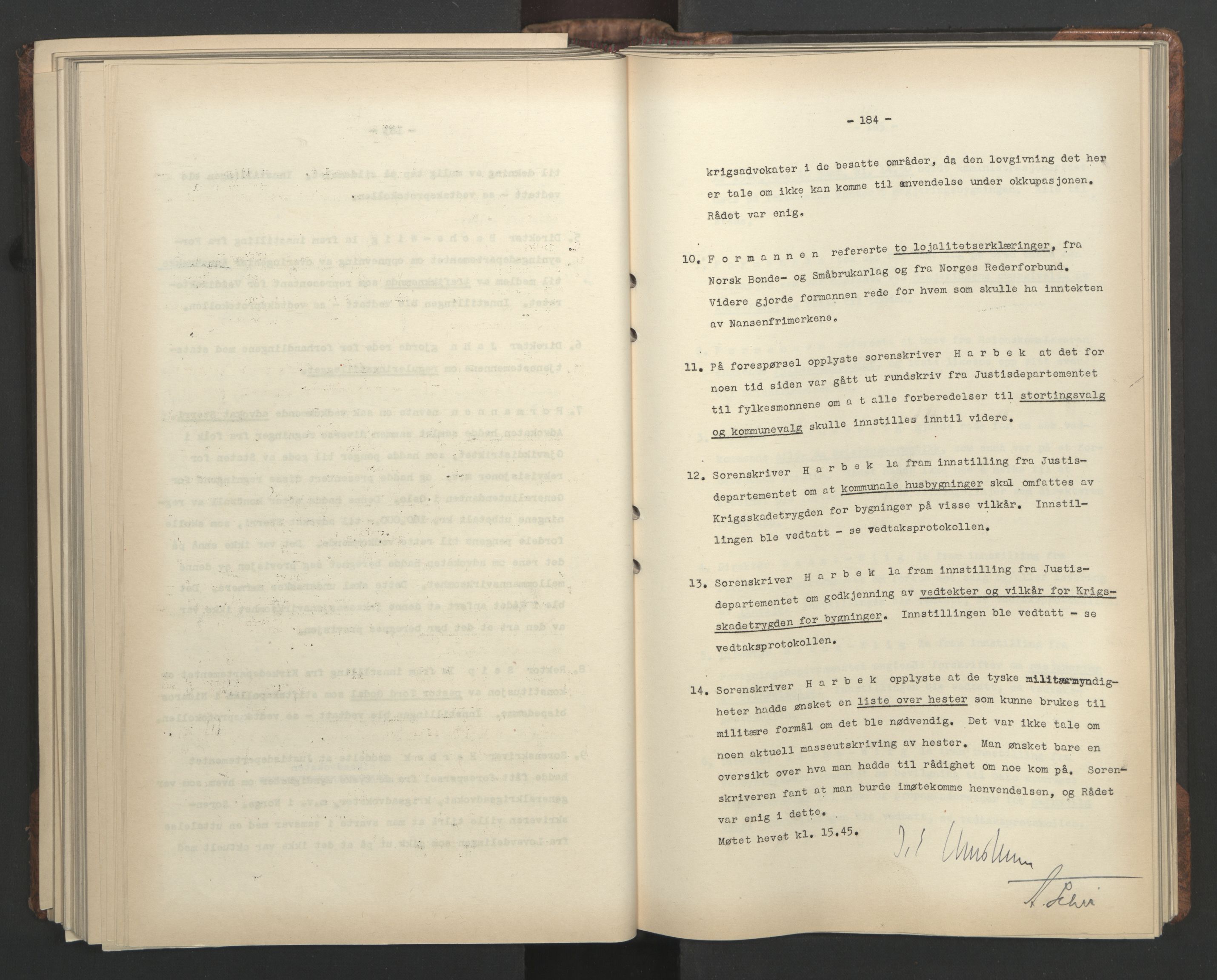 Administrasjonsrådet, AV/RA-S-1004/A/L0001: Møteprotokoll med tillegg 15/4-25/9, 1940, p. 184