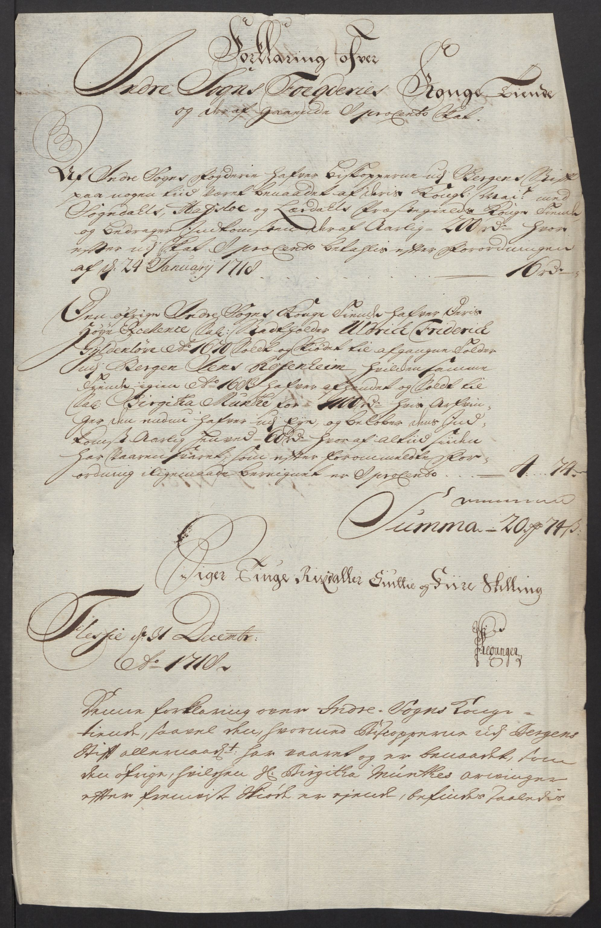 Rentekammeret inntil 1814, Reviderte regnskaper, Fogderegnskap, AV/RA-EA-4092/R52/L3321: Fogderegnskap Sogn, 1717-1718, p. 655