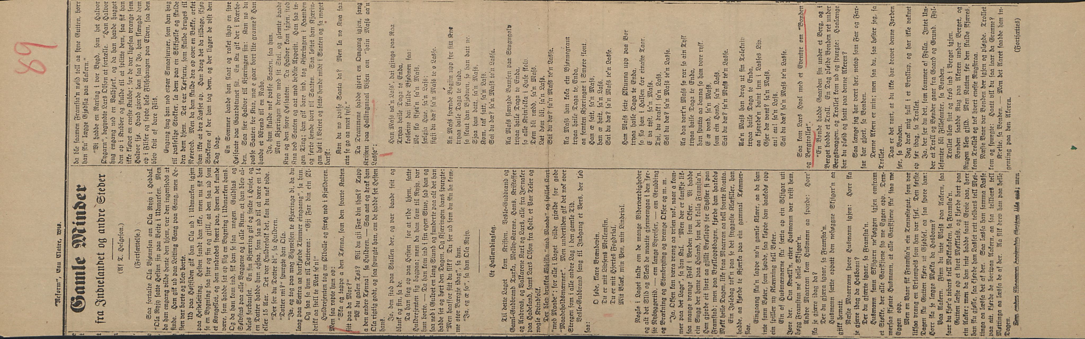 Rikard Berge, TEMU/TGM-A-1003/F/L0016/0023: 529-550 / 550 Slekt- og personalhistorie, om drikkehorn og eventuelt andre gjenstander, 1916-1926, p. 89