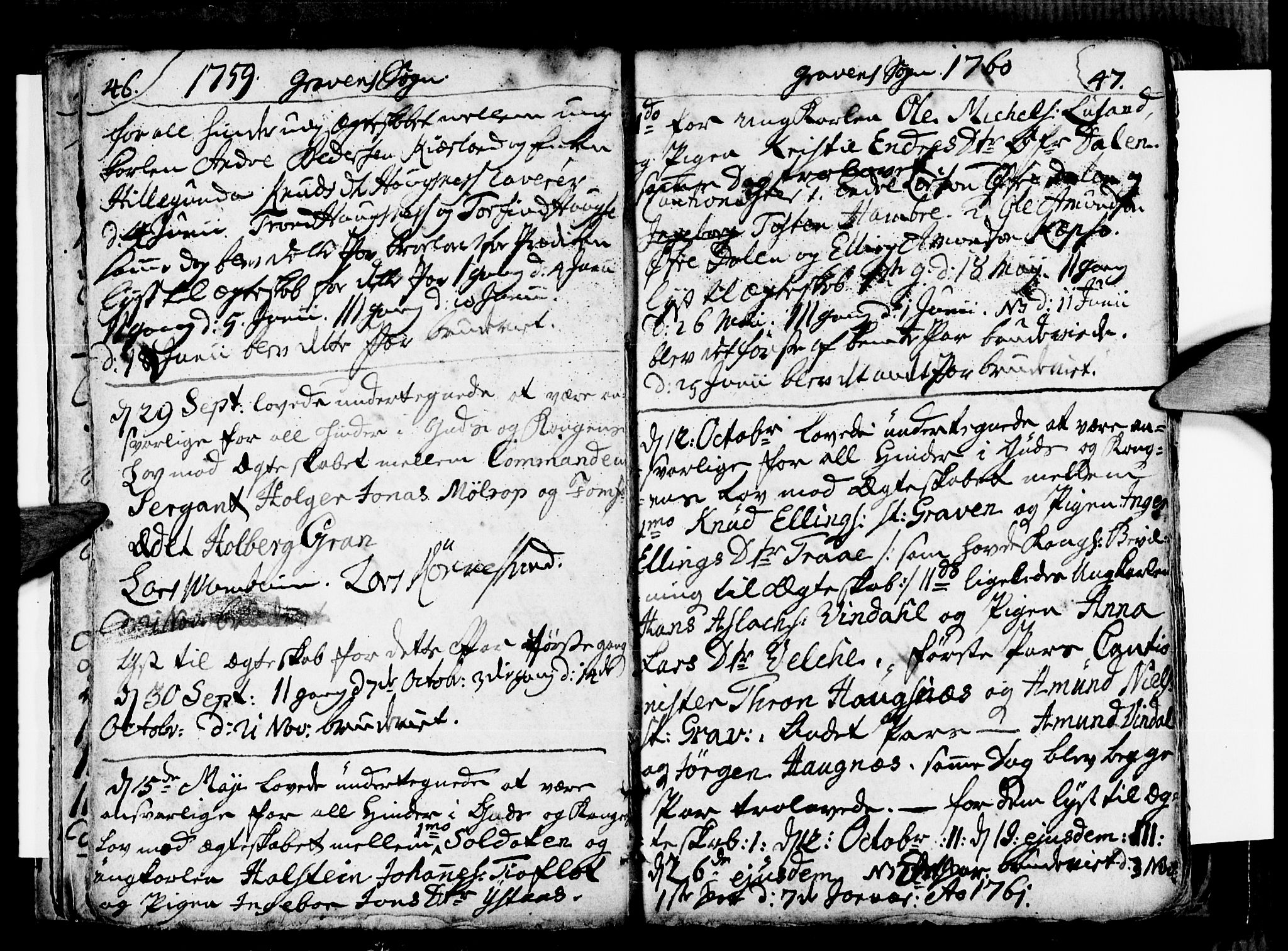 Ulvik sokneprestembete, SAB/A-78801/H/Haa: Parish register (official) no. A 9, 1743-1792, p. 46-47