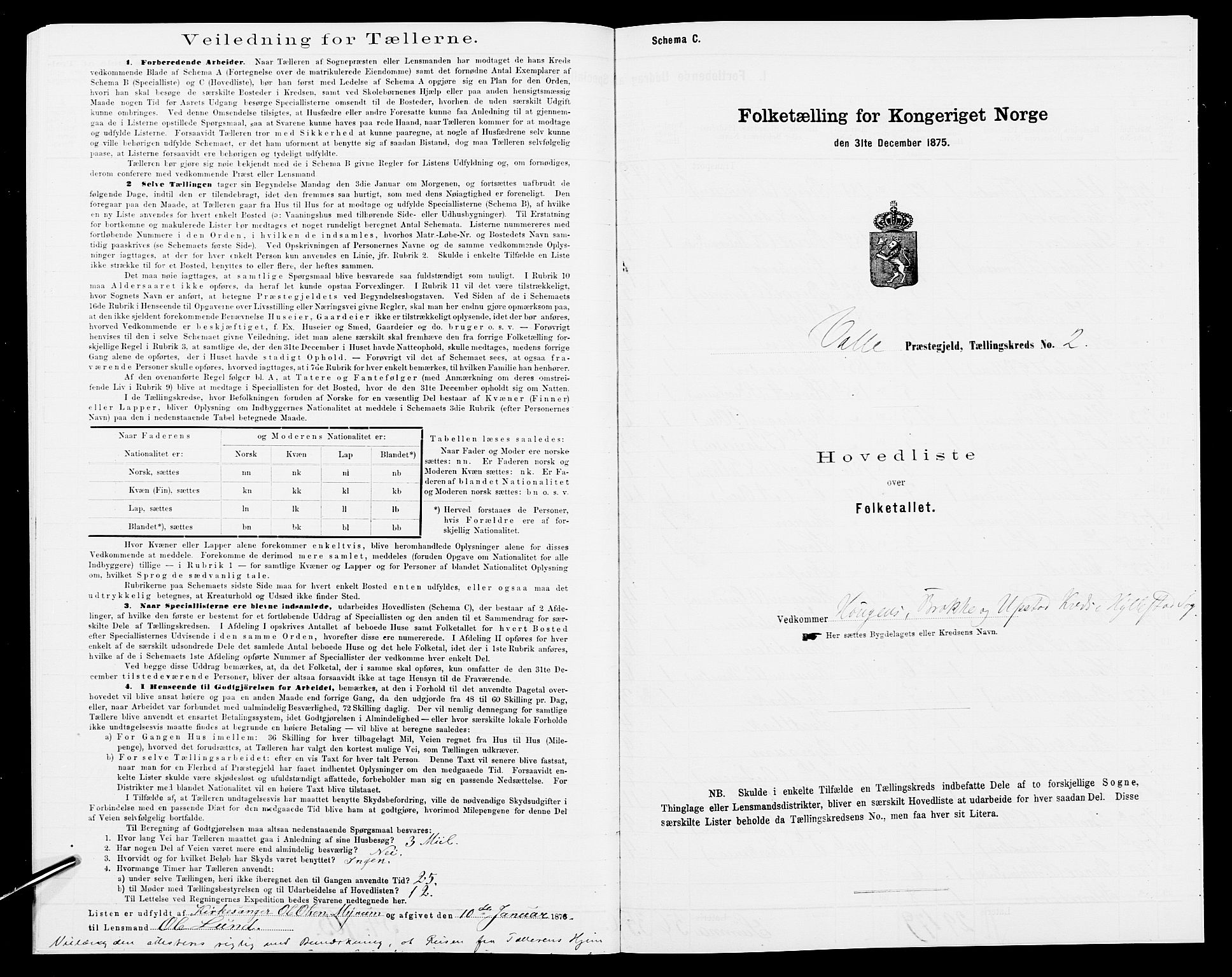 SAK, 1875 census for 0940P Valle, 1875, p. 23