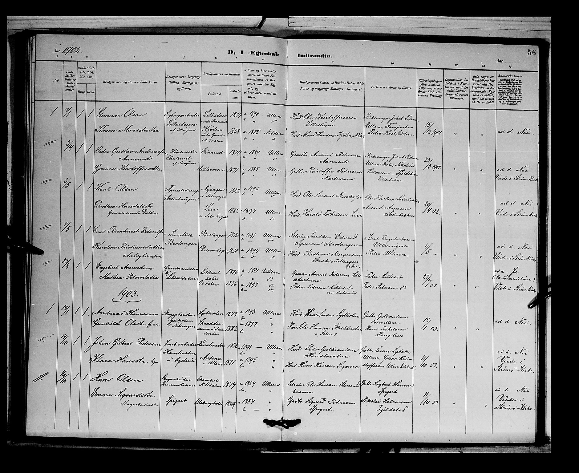 Sør-Odal prestekontor, AV/SAH-PREST-030/H/Ha/Hab/L0004: Parish register (copy) no. 4, 1895-1906, p. 56