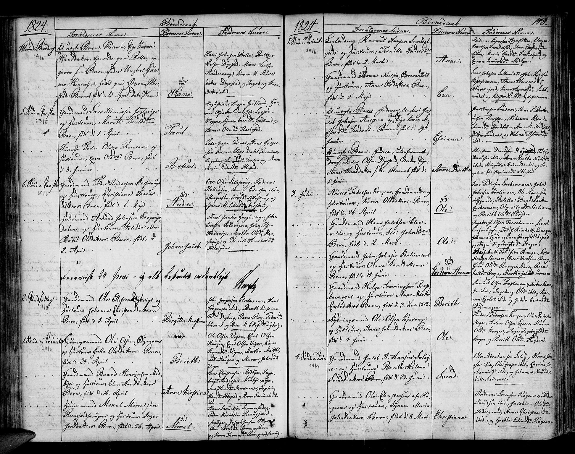 Ibestad sokneprestembete, AV/SATØ-S-0077/H/Ha/Haa/L0004kirke: Parish register (official) no. 4, 1801-1824, p. 148