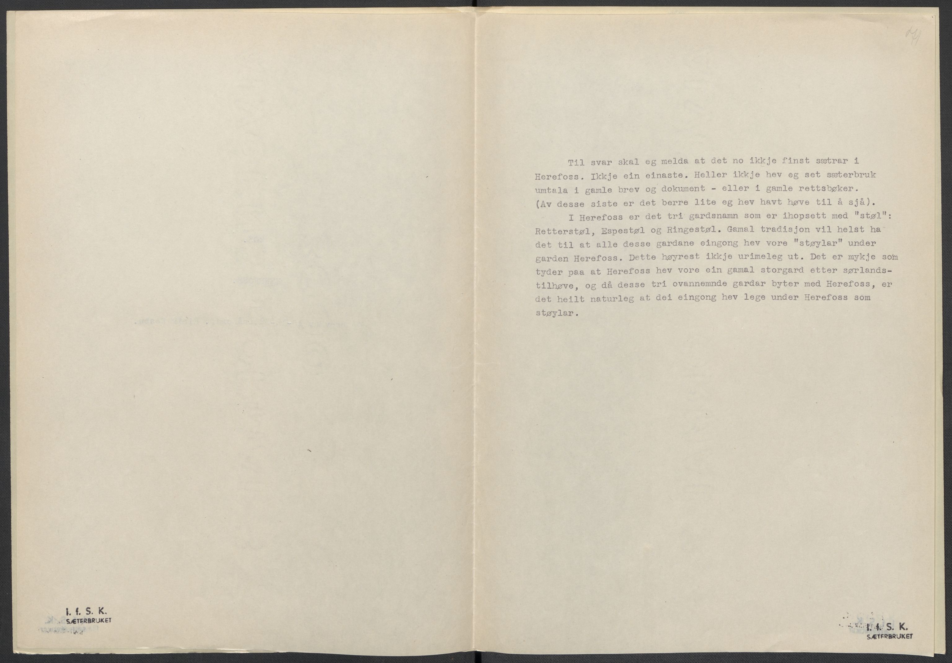 Instituttet for sammenlignende kulturforskning, RA/PA-0424/F/Fc/L0008/0001: Eske B8: / Aust-Agder (perm XIX), 1932-1938, p. 71