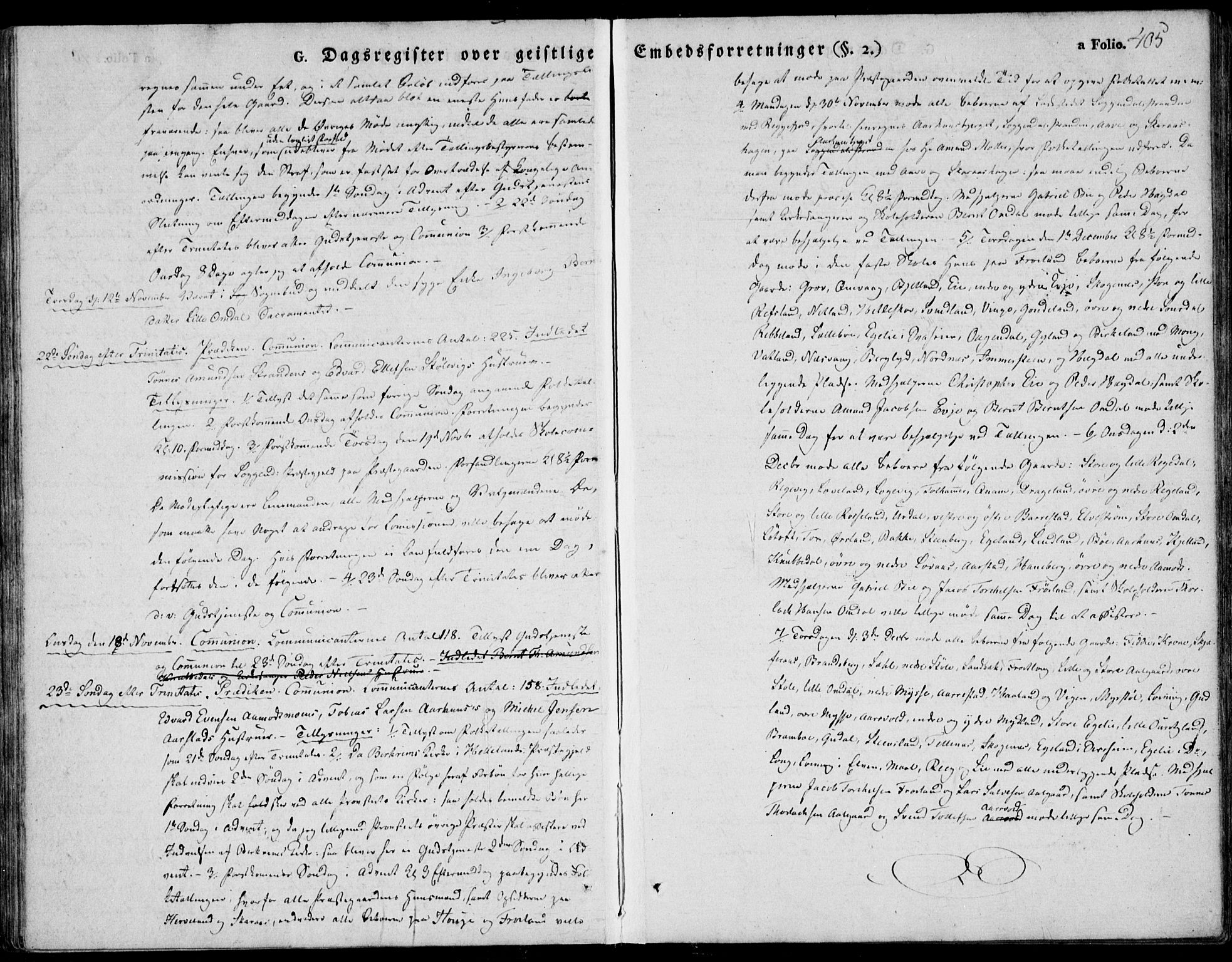 Sokndal sokneprestkontor, AV/SAST-A-101808: Parish register (official) no. A 7.2, 1826-1842, p. 405