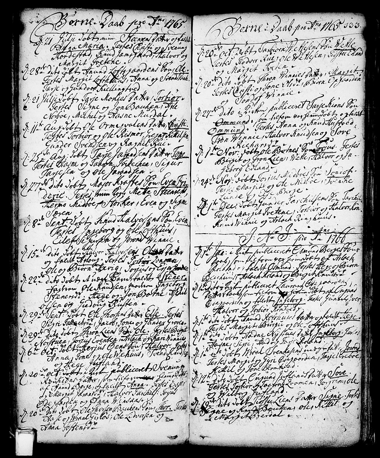 Vinje kirkebøker, SAKO/A-312/F/Fa/L0001: Parish register (official) no. I 1, 1717-1766, p. 133