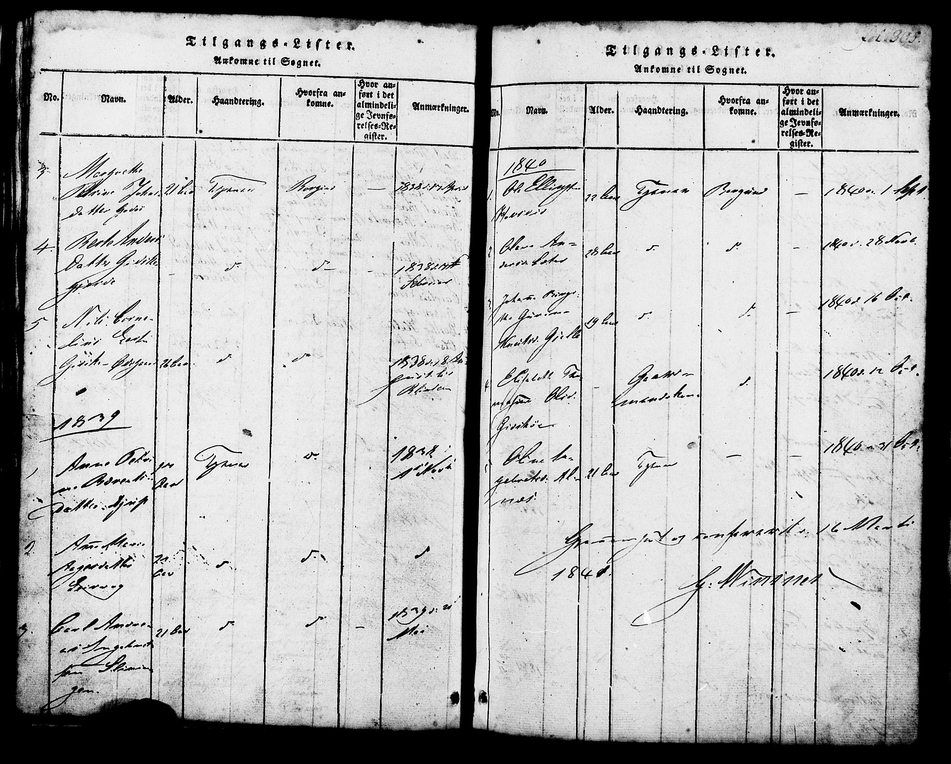 Ministerialprotokoller, klokkerbøker og fødselsregistre - Møre og Romsdal, SAT/A-1454/537/L0520: Parish register (copy) no. 537C01, 1819-1868, p. 305