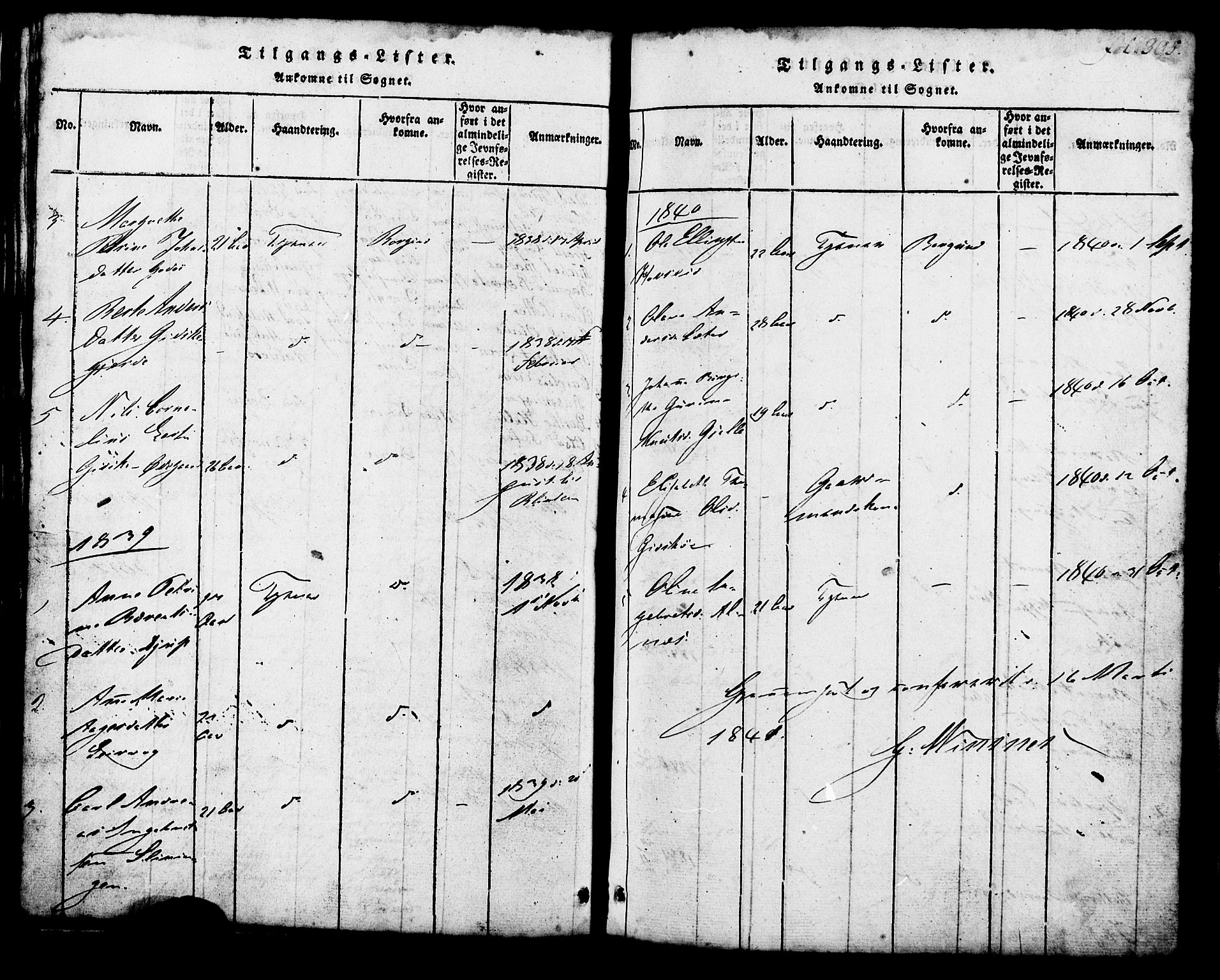 Ministerialprotokoller, klokkerbøker og fødselsregistre - Møre og Romsdal, AV/SAT-A-1454/537/L0520: Parish register (copy) no. 537C01, 1819-1868, p. 305