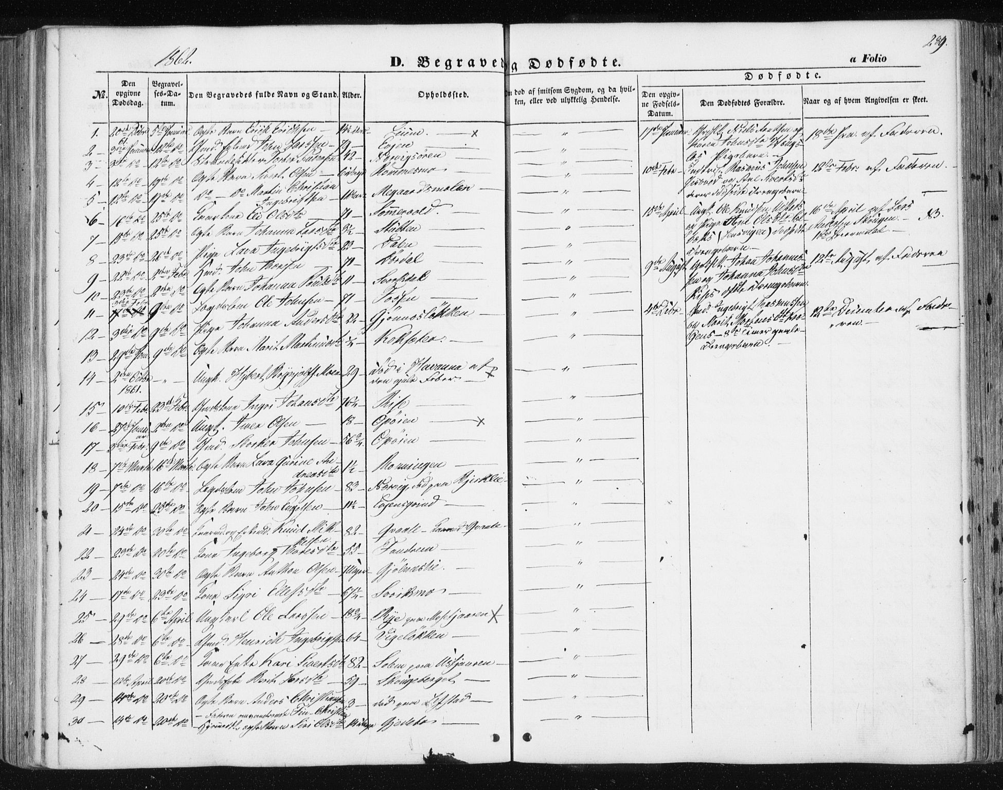 Ministerialprotokoller, klokkerbøker og fødselsregistre - Sør-Trøndelag, SAT/A-1456/668/L0806: Parish register (official) no. 668A06, 1854-1869, p. 289