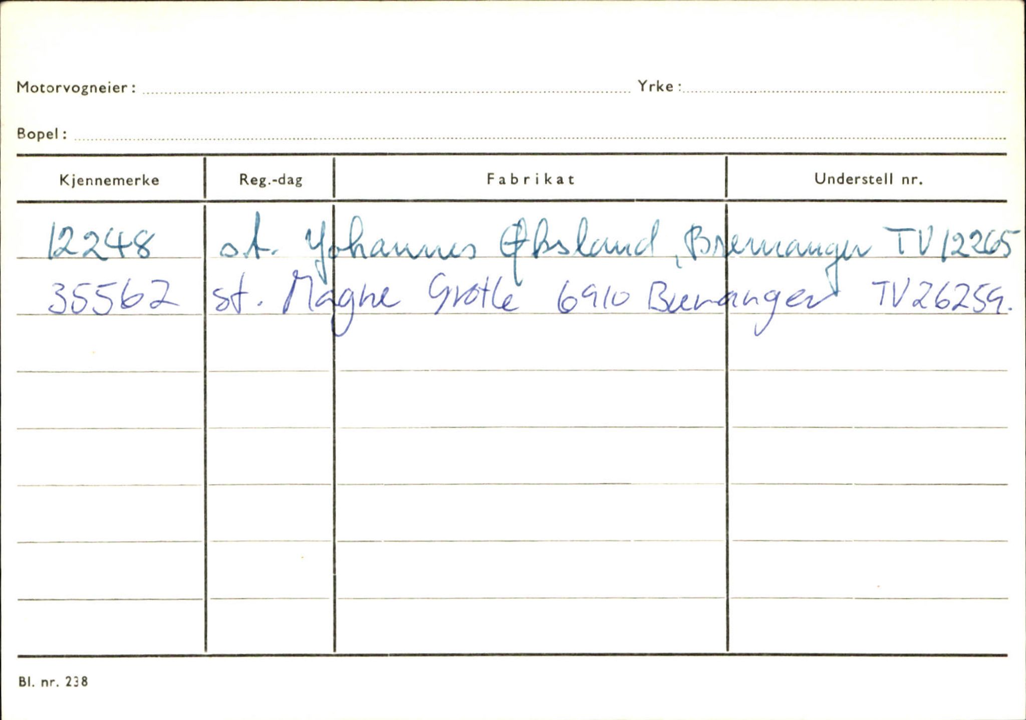 Statens vegvesen, Sogn og Fjordane vegkontor, AV/SAB-A-5301/4/F/L0133: Eigarregister Bremanger A-Å. Gaular A-H, 1945-1975, p. 602