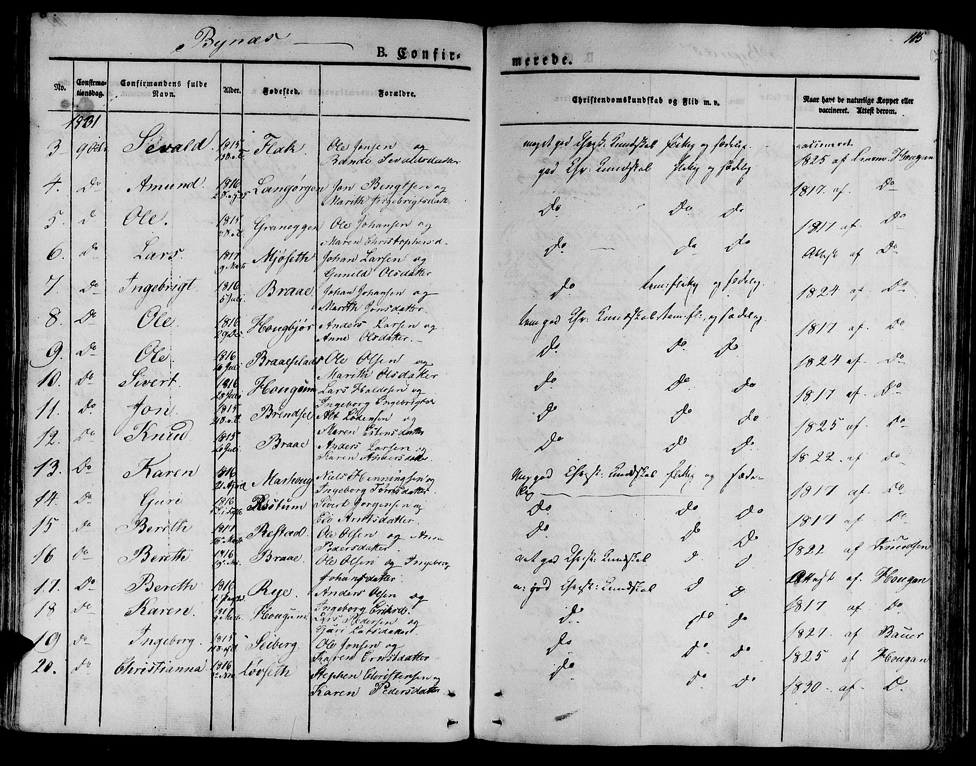 Ministerialprotokoller, klokkerbøker og fødselsregistre - Sør-Trøndelag, SAT/A-1456/612/L0374: Parish register (official) no. 612A07 /1, 1829-1845, p. 115
