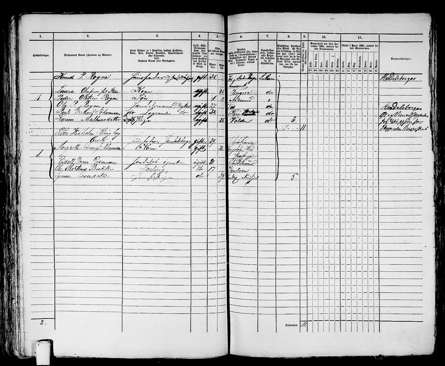 RA, 1865 census for Ålesund, 1865, p. 222