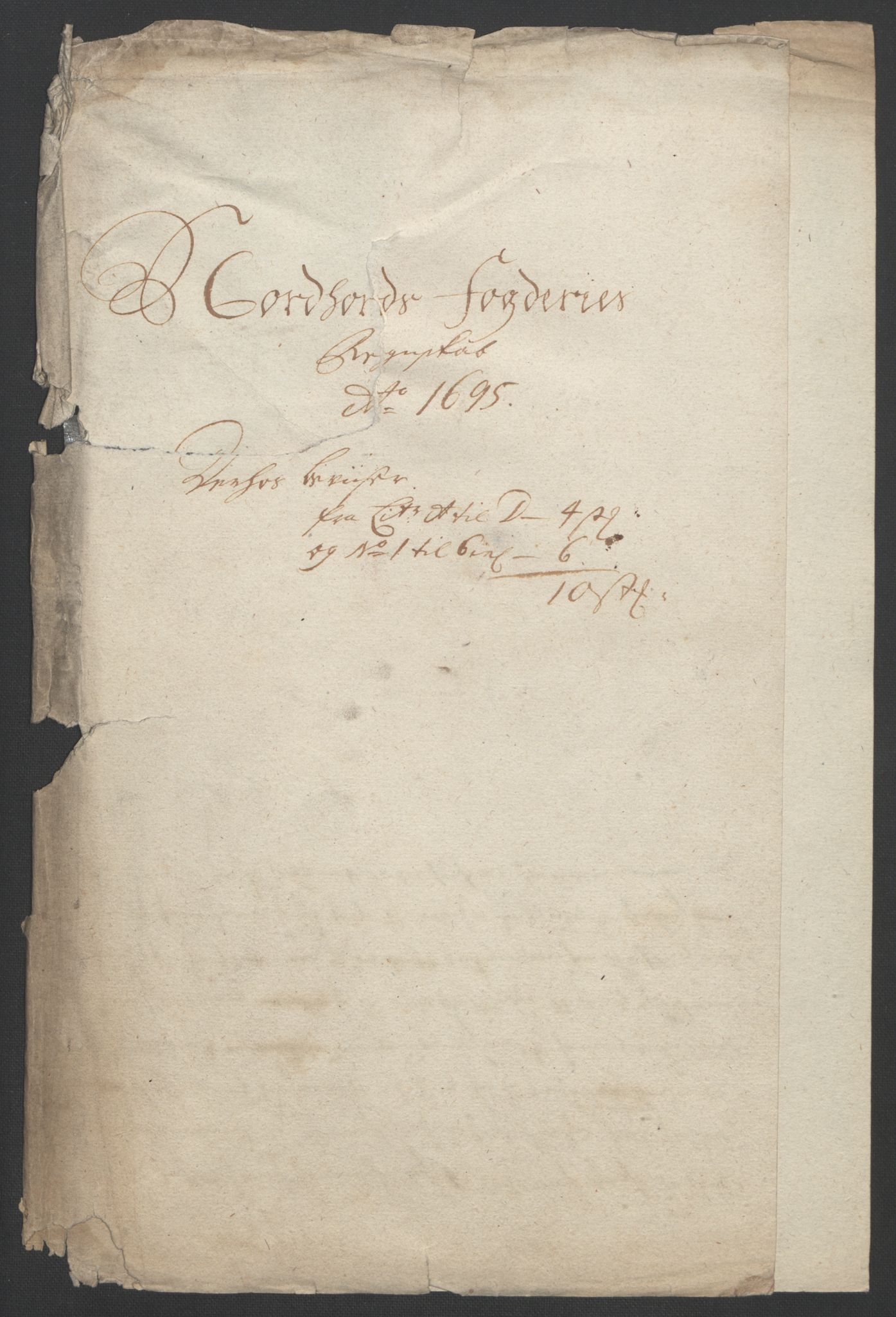 Rentekammeret inntil 1814, Reviderte regnskaper, Fogderegnskap, RA/EA-4092/R51/L3183: Fogderegnskap Nordhordland og Voss, 1695-1697, p. 114