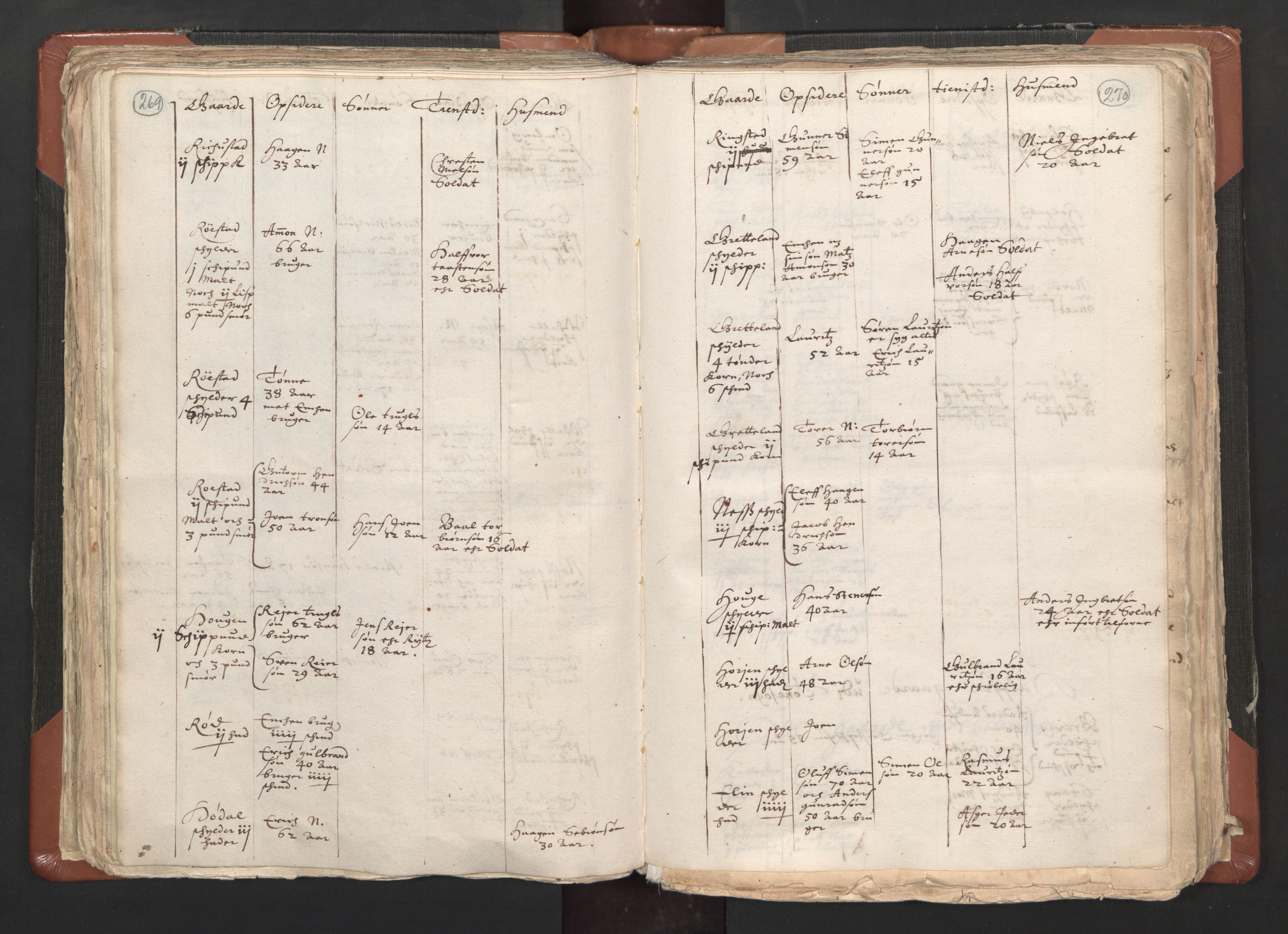 RA, Vicar's Census 1664-1666, no. 1: Nedre Borgesyssel deanery, 1664-1666, p. 269-270