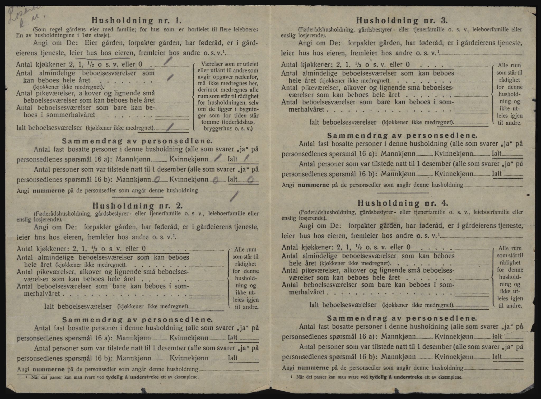 SAT, 1920 census for Buvik, 1920, p. 299