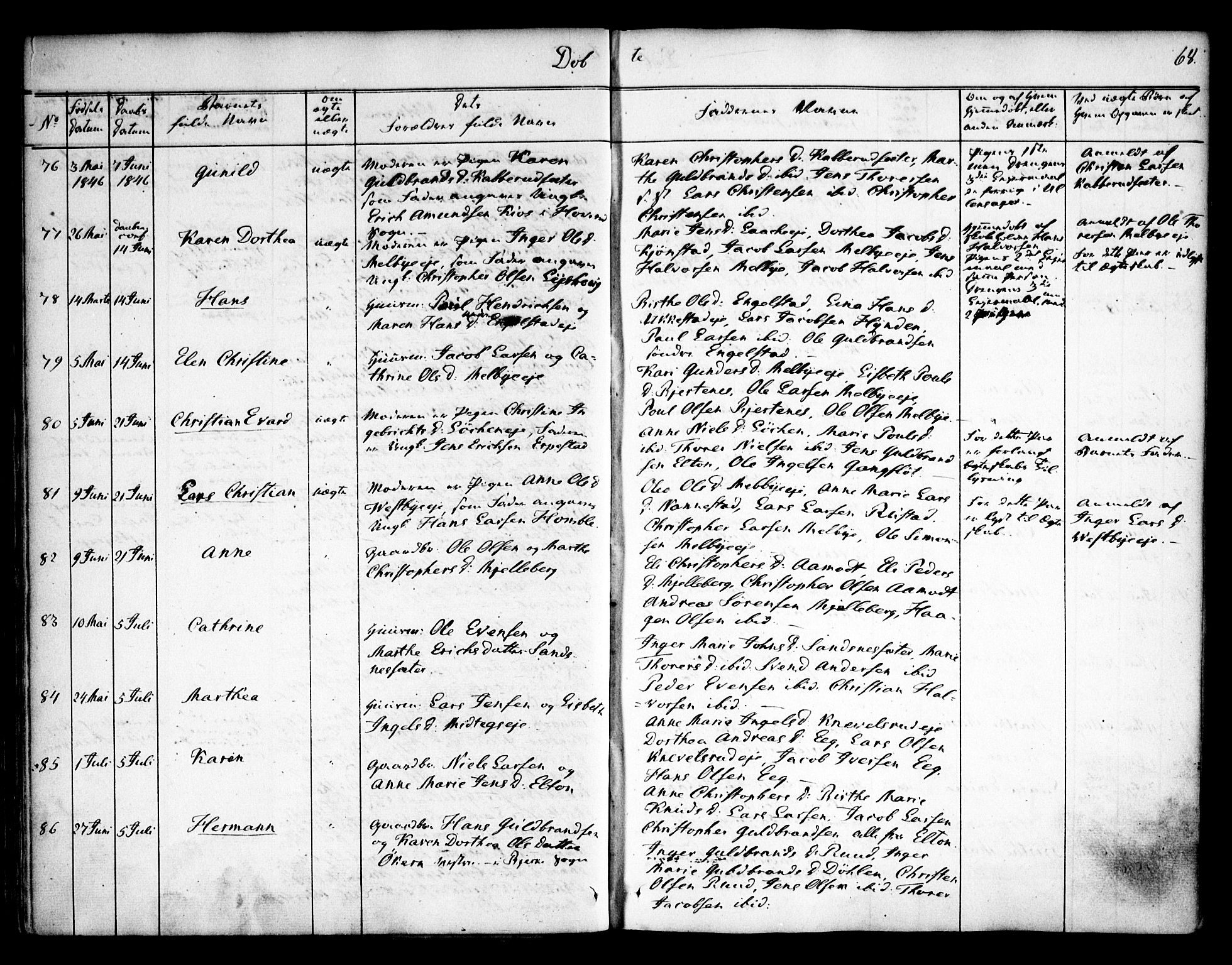 Nannestad prestekontor Kirkebøker, AV/SAO-A-10414a/F/Fa/L0010: Parish register (official) no. I 10, 1840-1850, p. 68