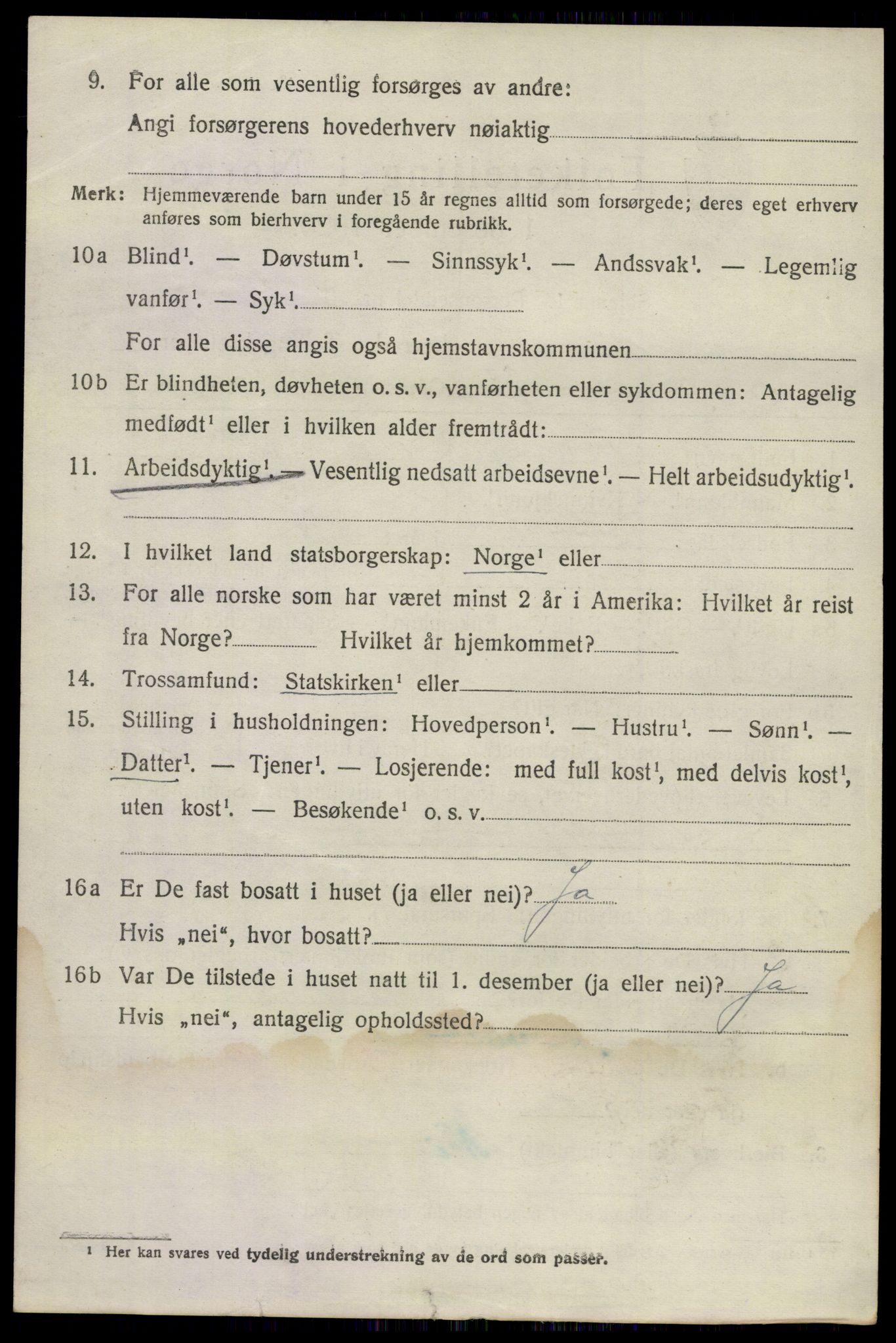 SAKO, 1920 census for Sandeherred, 1920, p. 16143