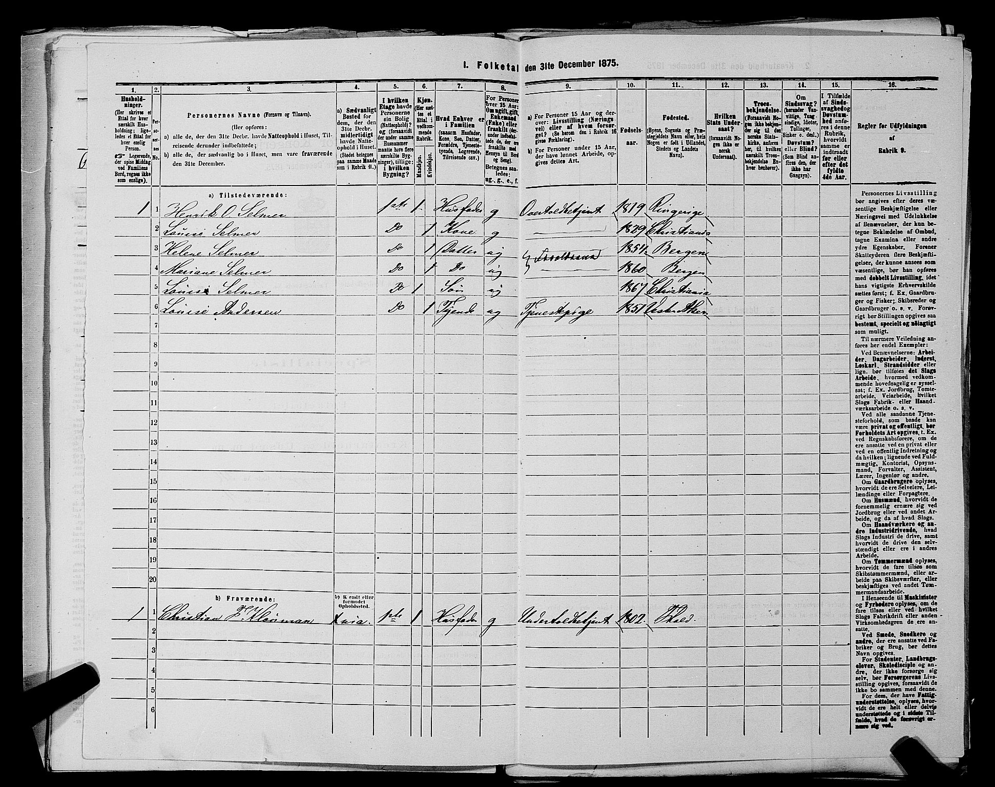 RA, 1875 census for 0101P Fredrikshald, 1875, p. 251