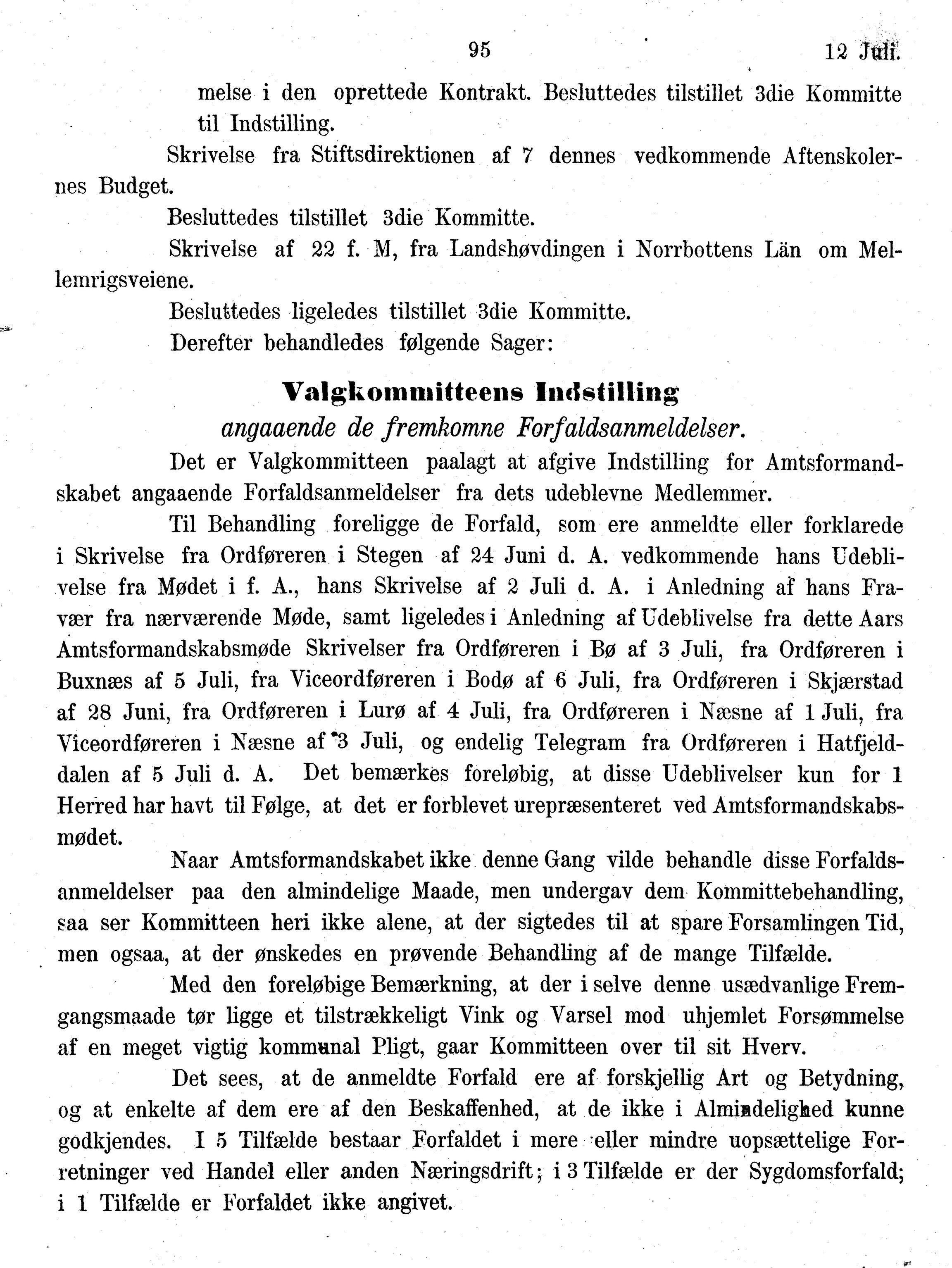 Nordland Fylkeskommune. Fylkestinget, AIN/NFK-17/176/A/Ac/L0010: Fylkestingsforhandlinger 1874-1880, 1874-1880