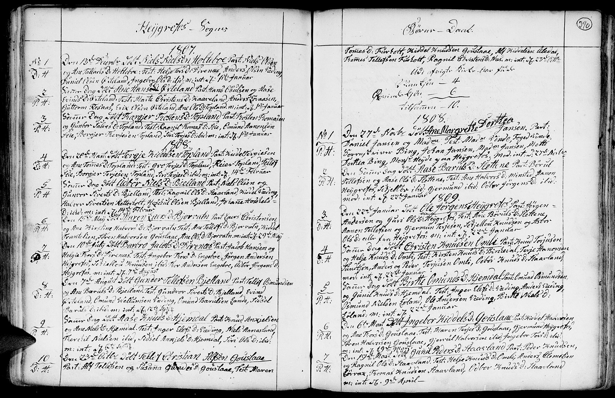 Hommedal sokneprestkontor, AV/SAK-1111-0023/F/Fa/Fab/L0002: Parish register (official) no. A 2 /3, 1740-1821, p. 390