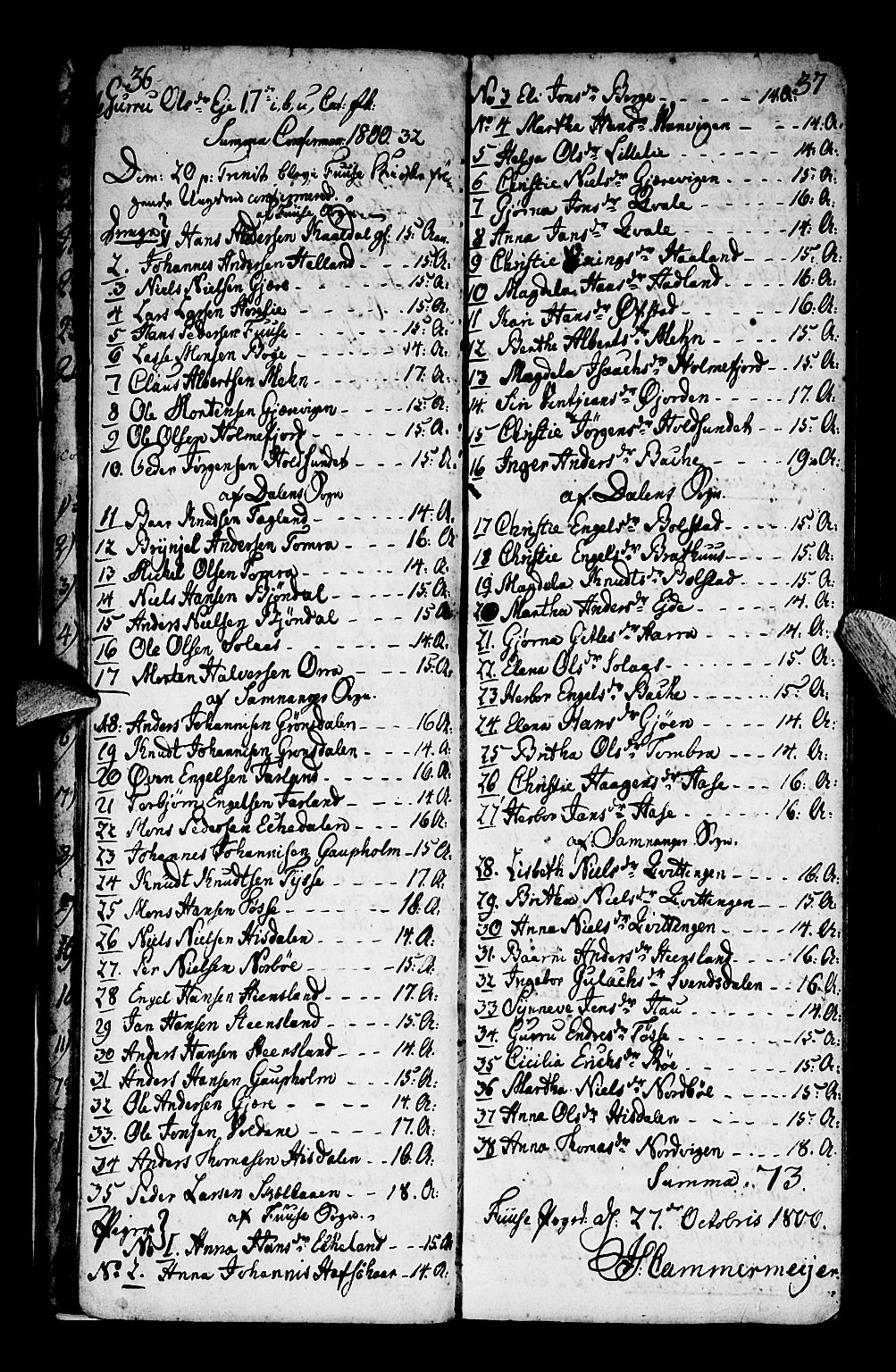Os sokneprestembete, SAB/A-99929: Parish register (official) no. A 13, 1783-1810, p. 36-37
