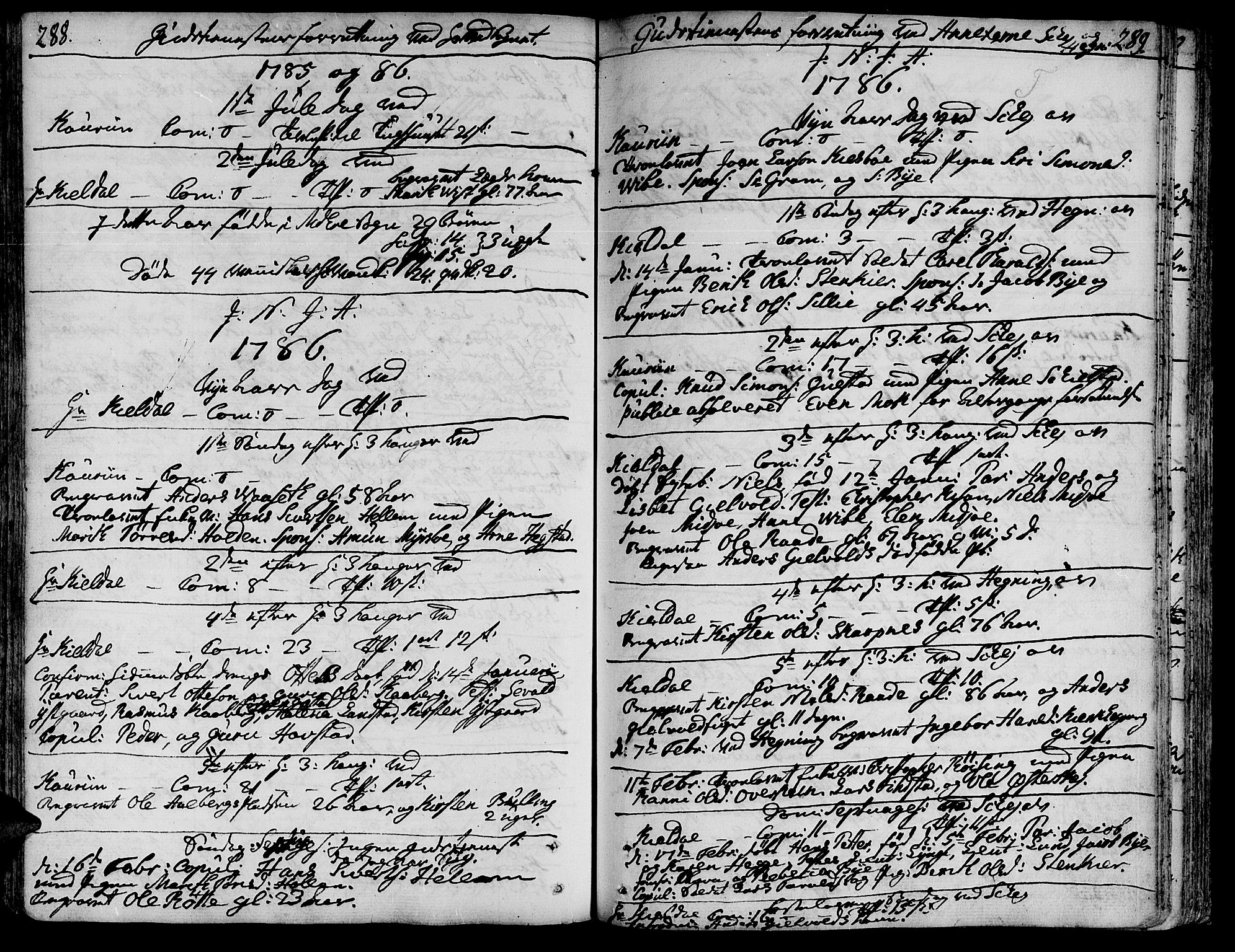 Ministerialprotokoller, klokkerbøker og fødselsregistre - Nord-Trøndelag, SAT/A-1458/735/L0331: Parish register (official) no. 735A02, 1762-1794, p. 288-289