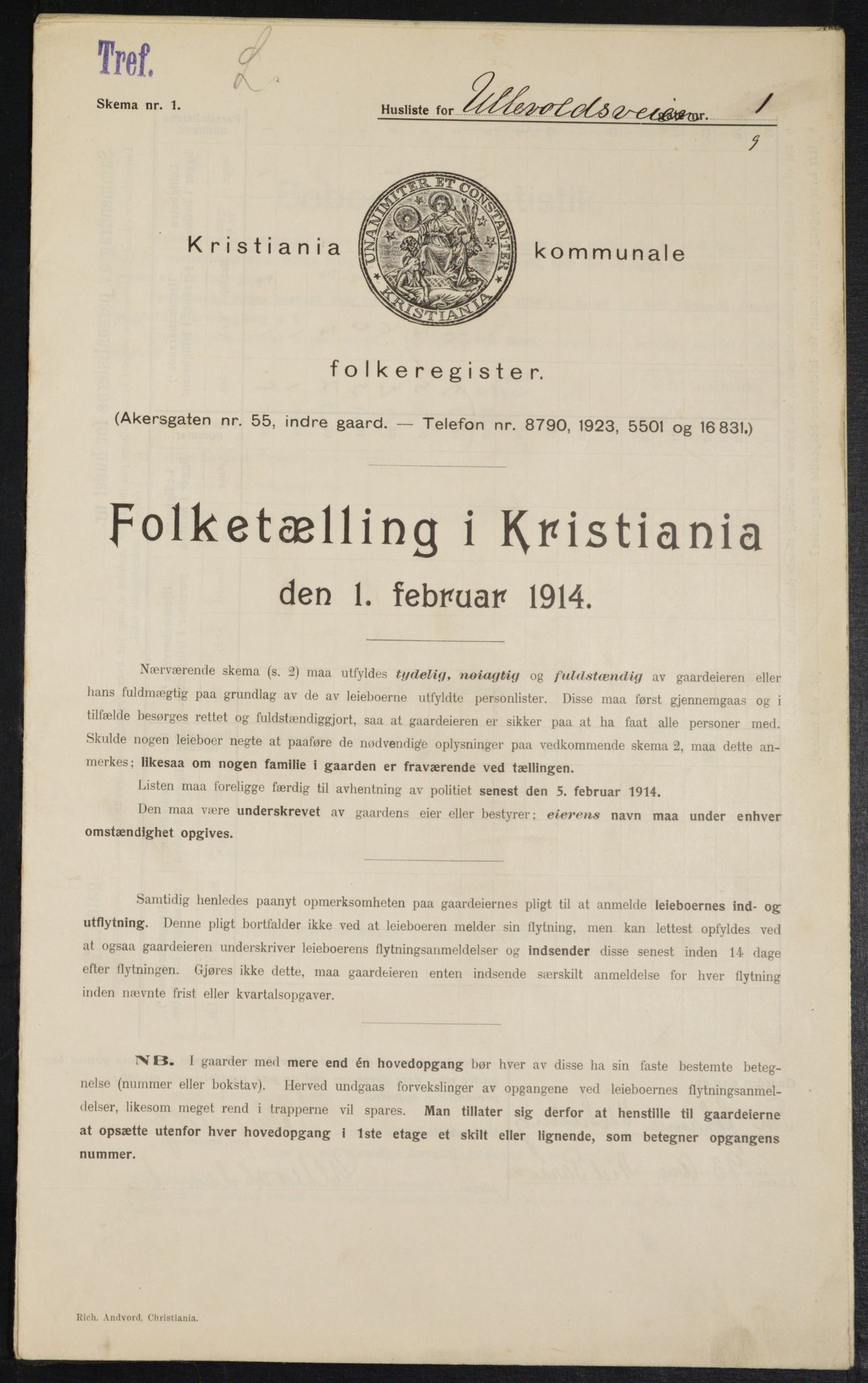 OBA, Municipal Census 1914 for Kristiania, 1914, p. 119883