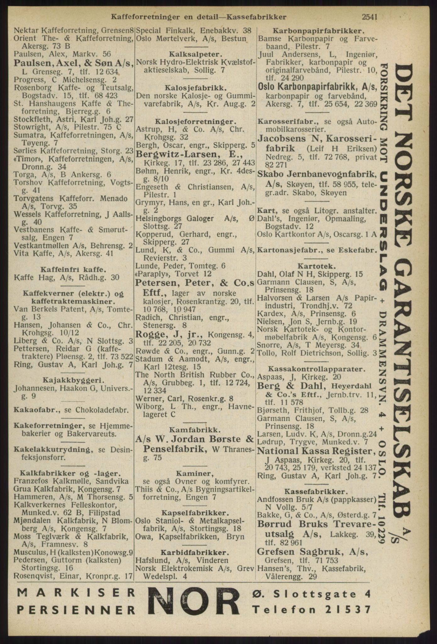 Kristiania/Oslo adressebok, PUBL/-, 1936, p. 2541