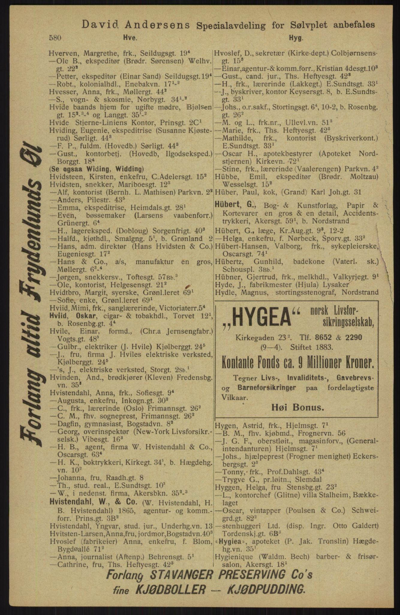 Kristiania/Oslo adressebok, PUBL/-, 1913, p. 592