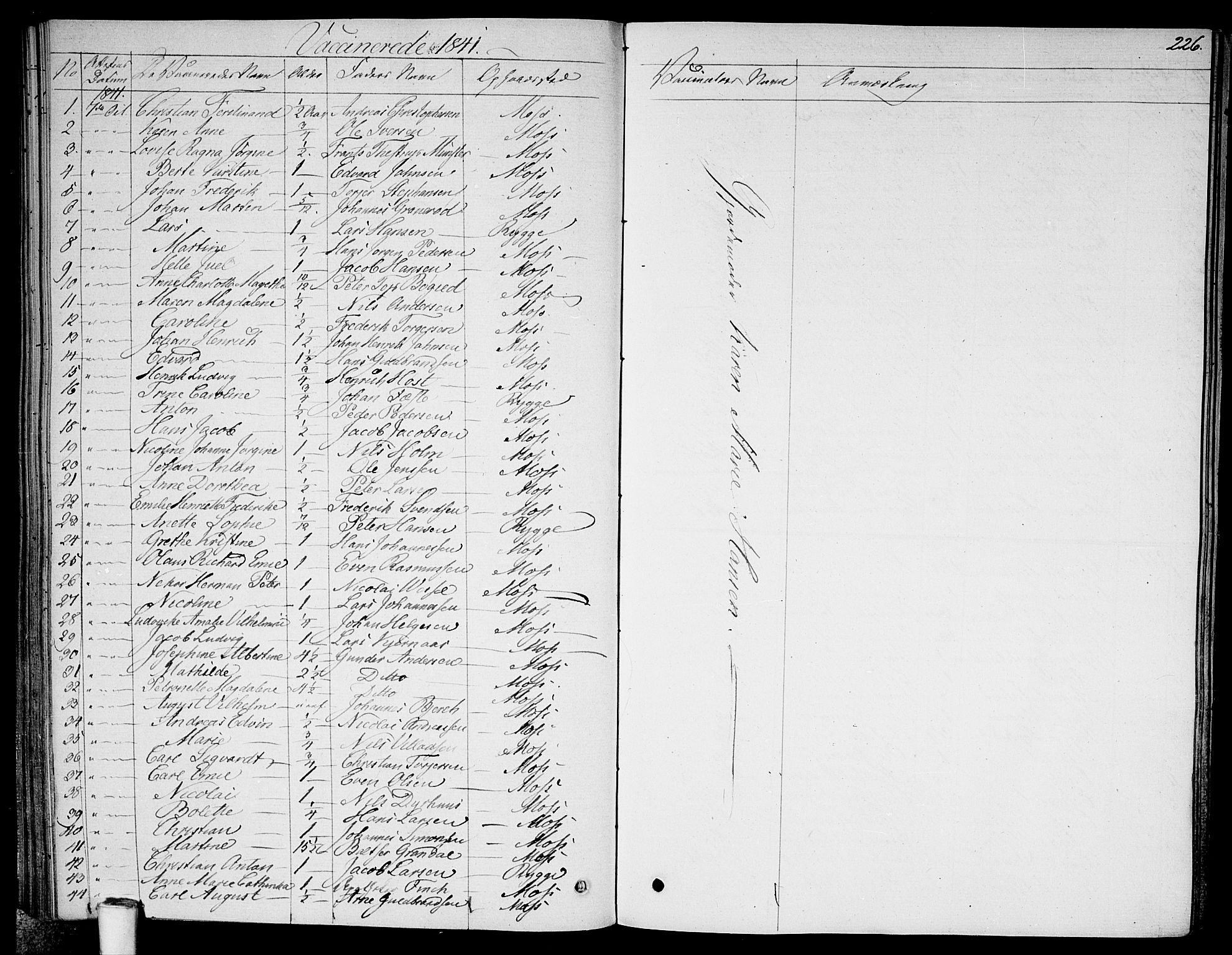 Moss prestekontor Kirkebøker, AV/SAO-A-2003/F/Fa/L0006: Parish register (official) no. I 6, 1829-1844, p. 226