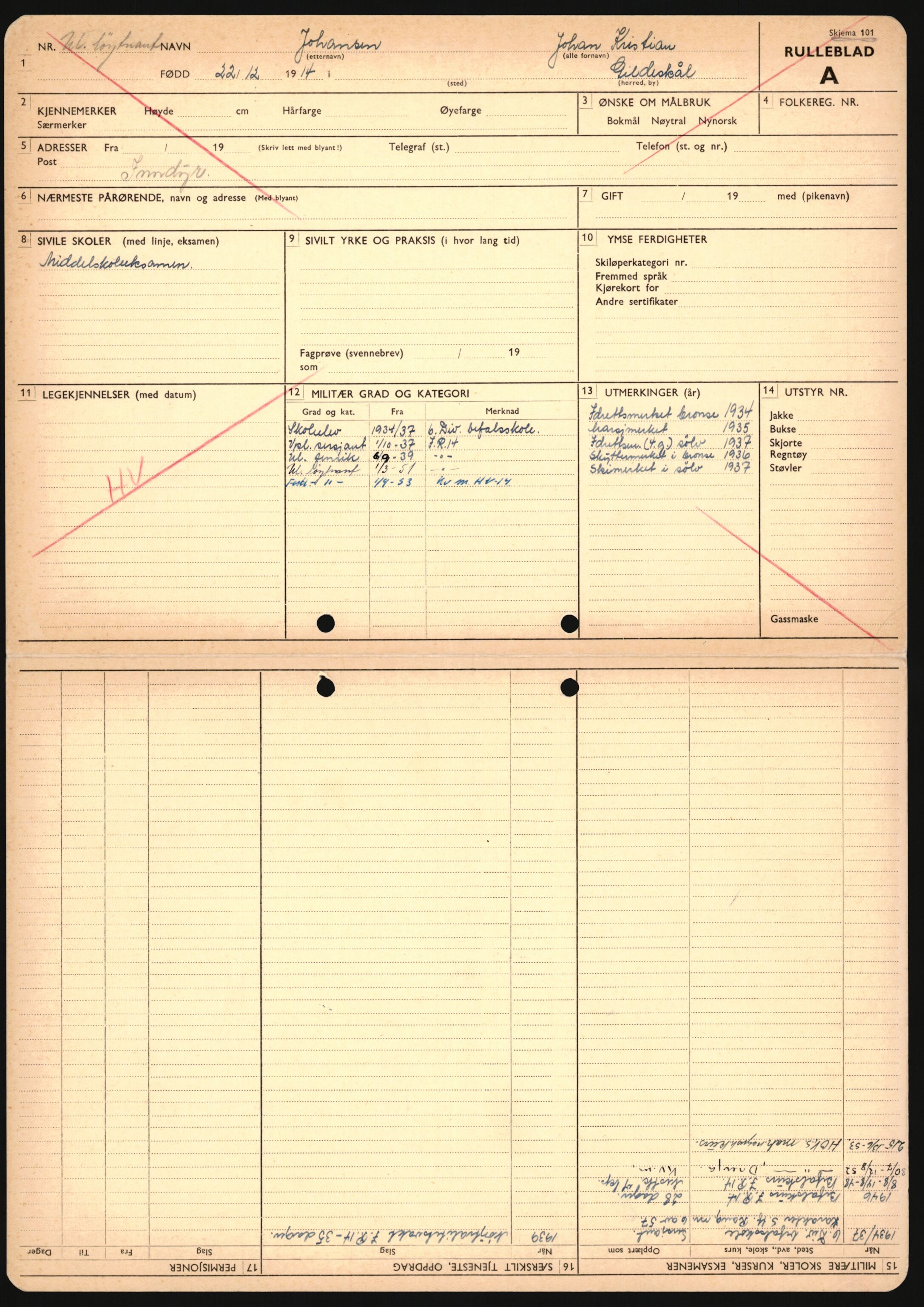 Forsvaret, Sør-Hålogaland landforsvar, AV/RA-RAFA-2552/P/Pa/L0302: Personellmapper for slettet personell, yrkesbefal og vernepliktig befal, født 1913-1916, 1932-1976, p. 203