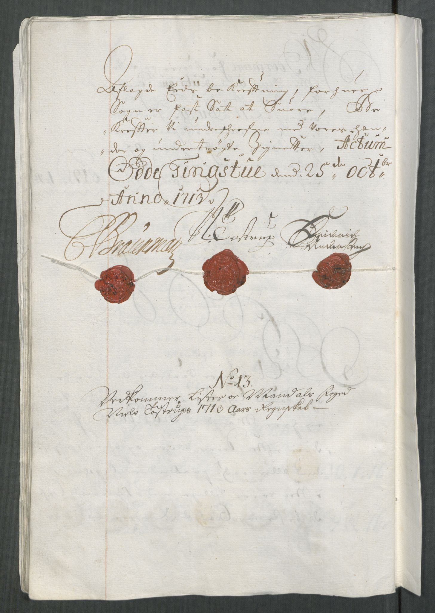 Rentekammeret inntil 1814, Reviderte regnskaper, Fogderegnskap, RA/EA-4092/R43/L2556: Fogderegnskap Lista og Mandal, 1713, p. 284