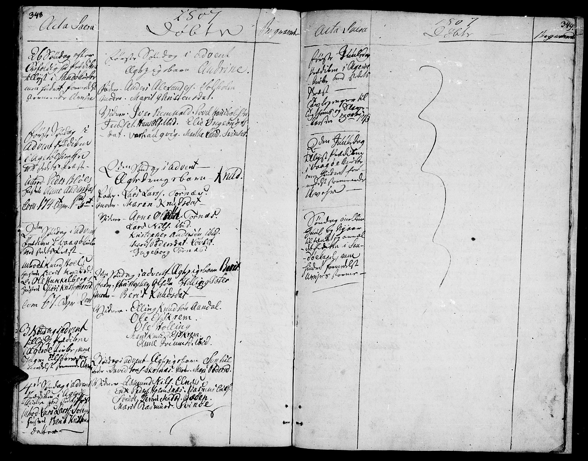 Ministerialprotokoller, klokkerbøker og fødselsregistre - Møre og Romsdal, AV/SAT-A-1454/560/L0717: Parish register (official) no. 560A01, 1785-1808, p. 348-349