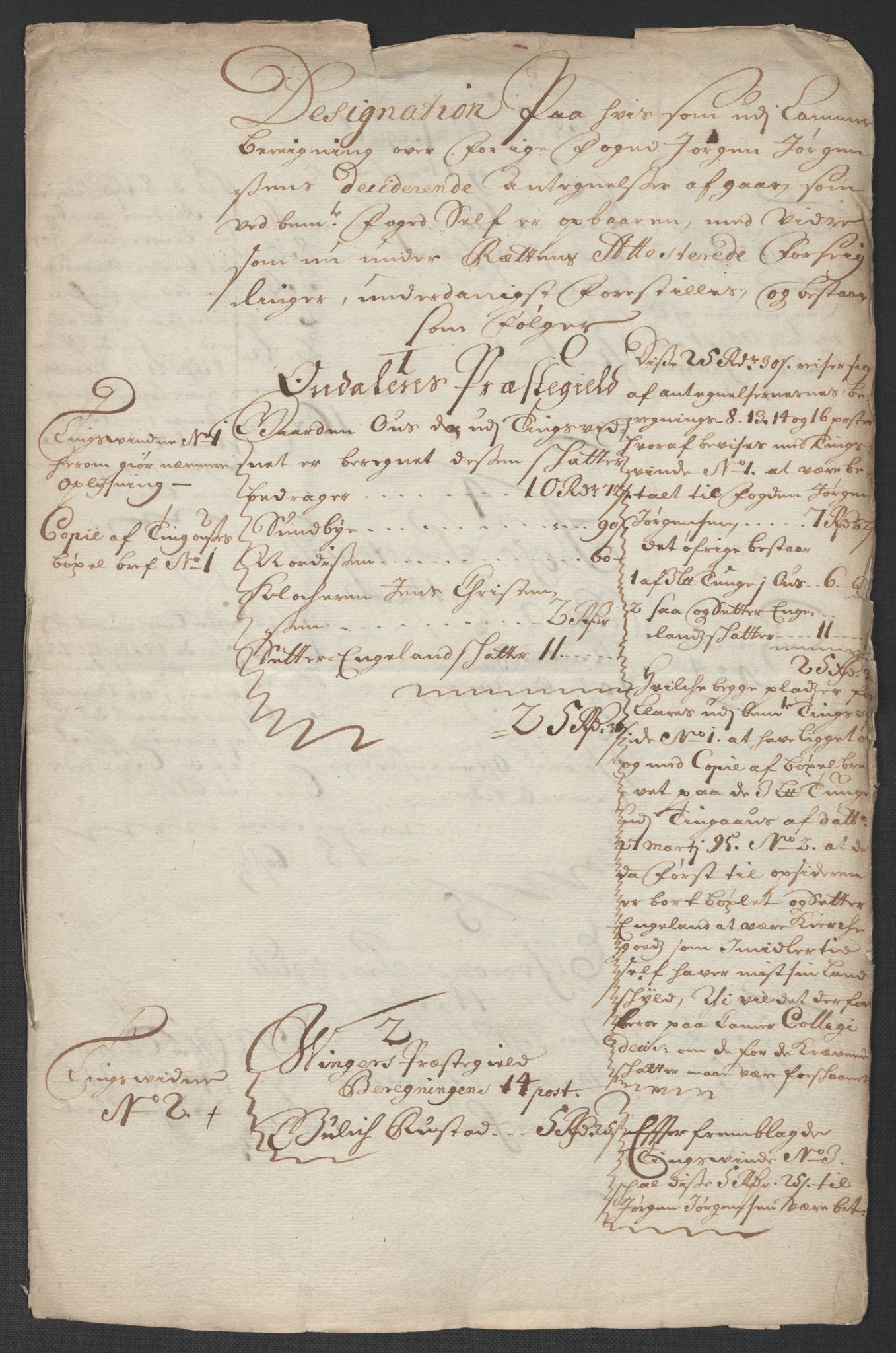 Rentekammeret inntil 1814, Reviderte regnskaper, Fogderegnskap, AV/RA-EA-4092/R13/L0835: Fogderegnskap Solør, Odal og Østerdal, 1697, p. 288