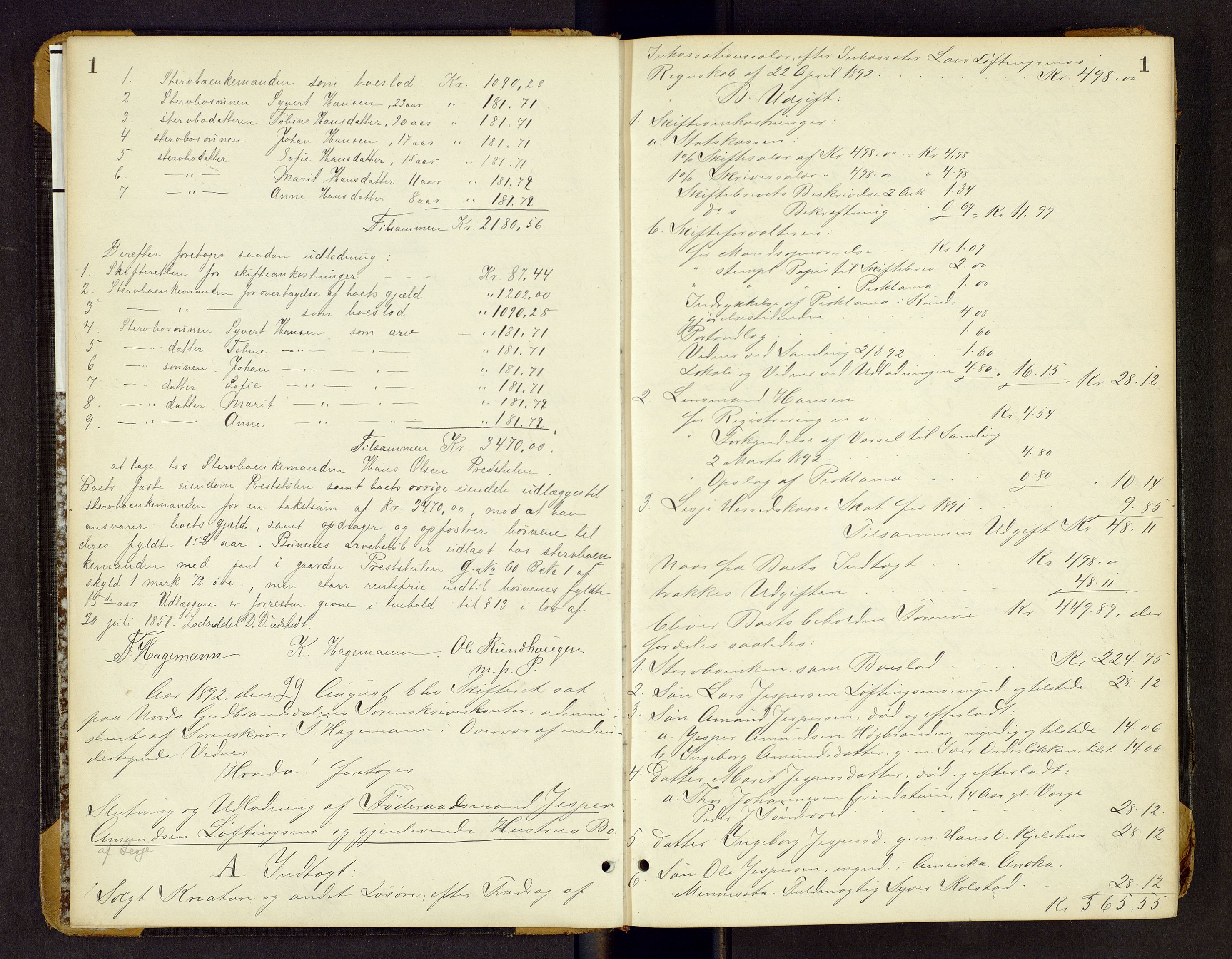 Nord-Gudbrandsdal tingrett, SAH/TING-002/J/Jd/L0003: Skifteutlodningsprotokoll, 1892-1904, p. 0b-1a