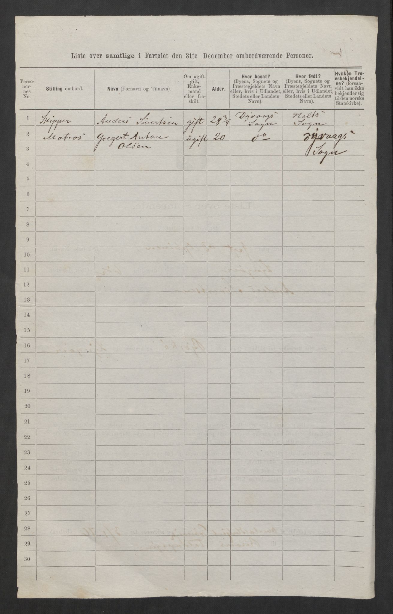 RA, 1875 census, lists of crew on ships: Ships in domestic ports, 1875, p. 37