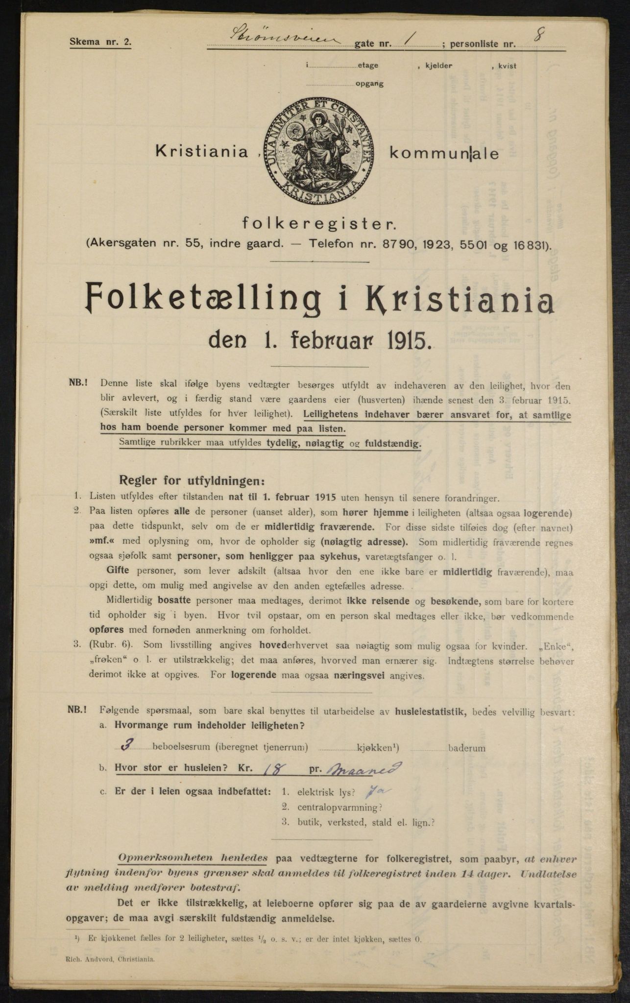 OBA, Municipal Census 1915 for Kristiania, 1915, p. 104126