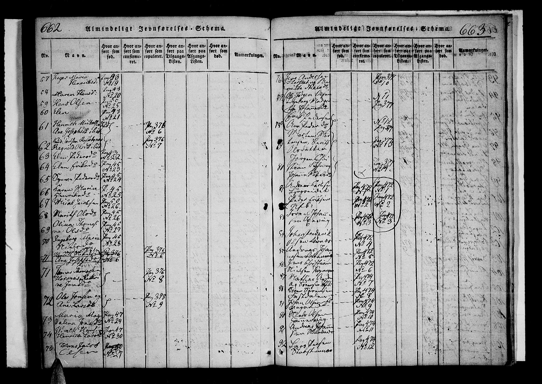 Lyngen sokneprestembete, AV/SATØ-S-1289/H/He/Hea/L0003kirke: Parish register (official) no. 3, 1822-1838, p. 662-663