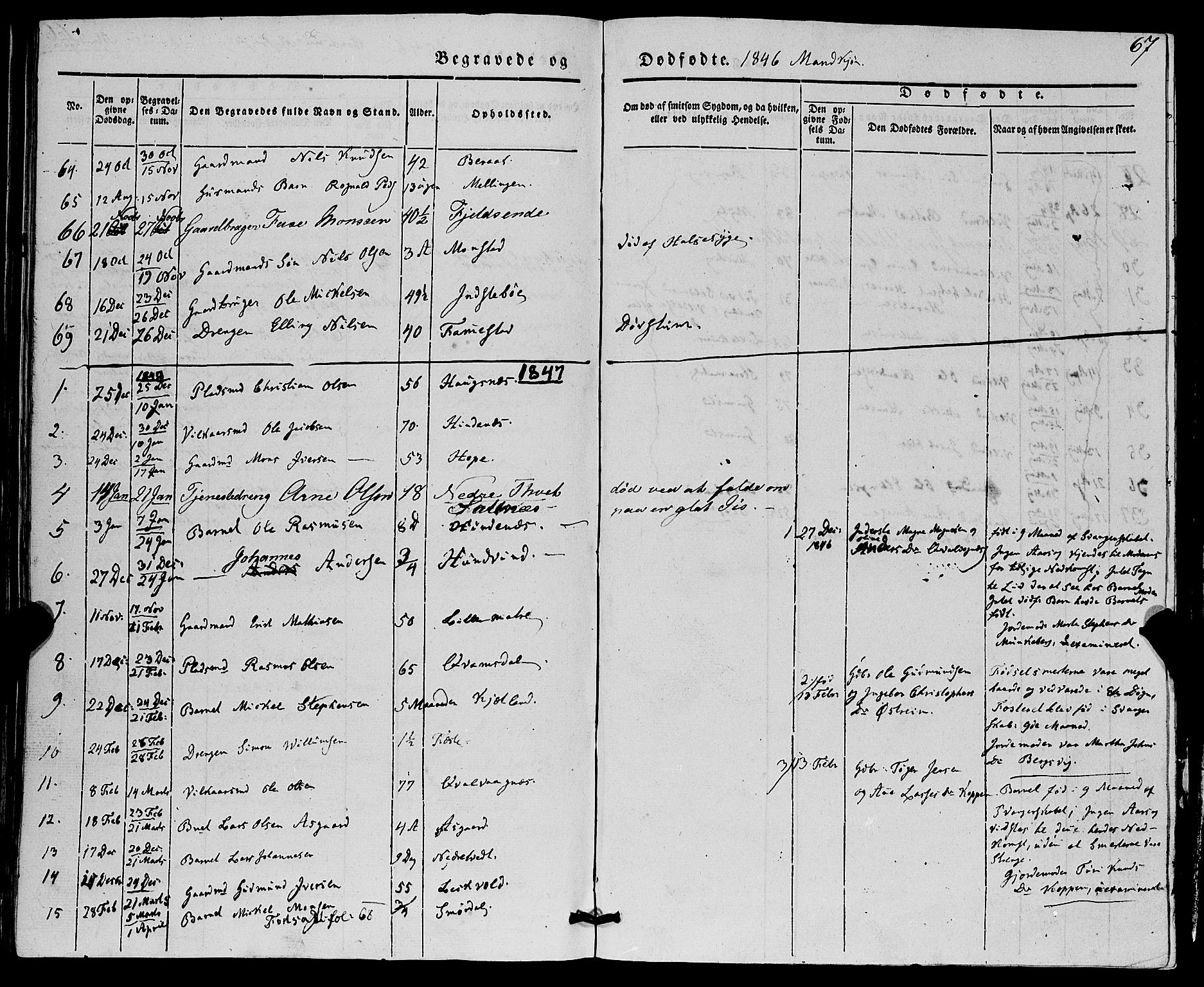 Lindås Sokneprestembete, AV/SAB-A-76701/H/Haa/Haaa/L0014: Parish register (official) no. A 14, 1835-1847, p. 67